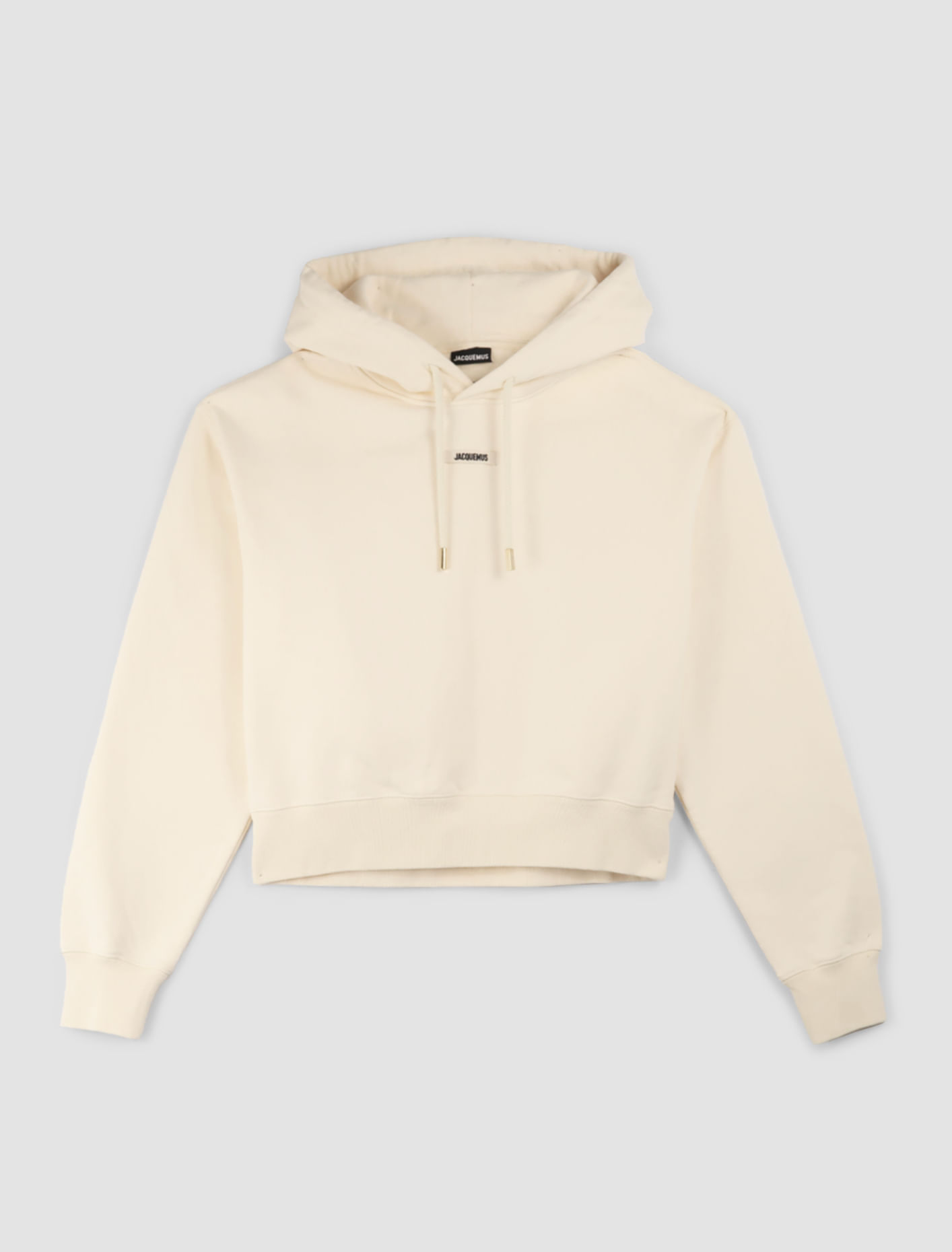 Shop Jacquemus Le Hoodie Gros Grain In Beige