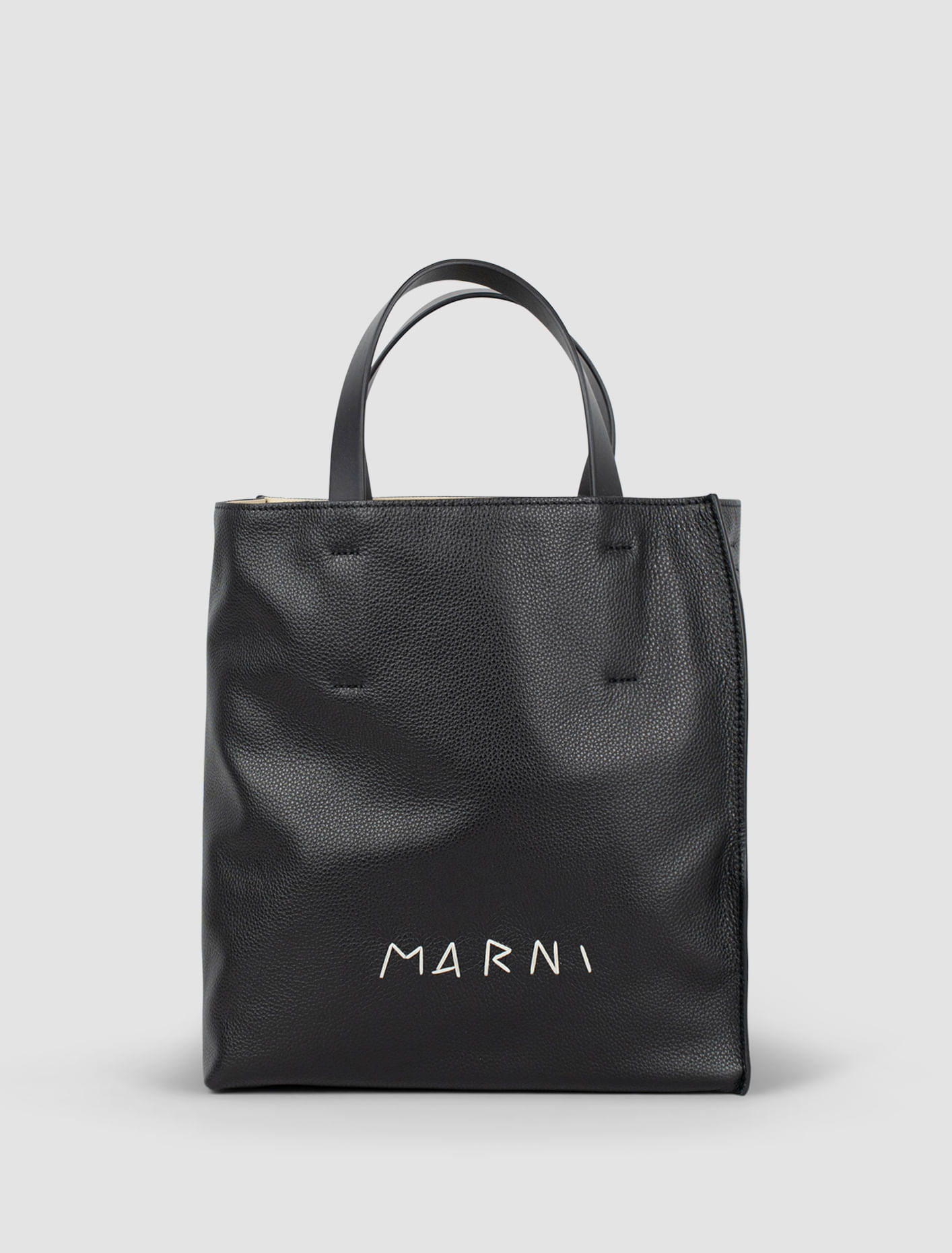 Shop Marni Shopping Bag In Nero