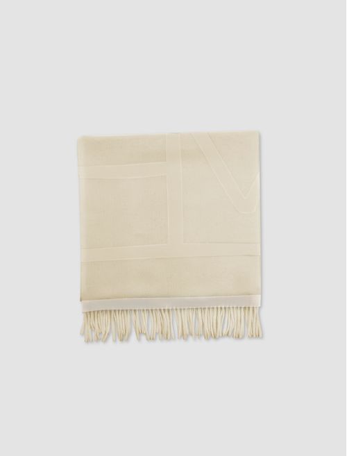 Monogram jacquard wool scarf