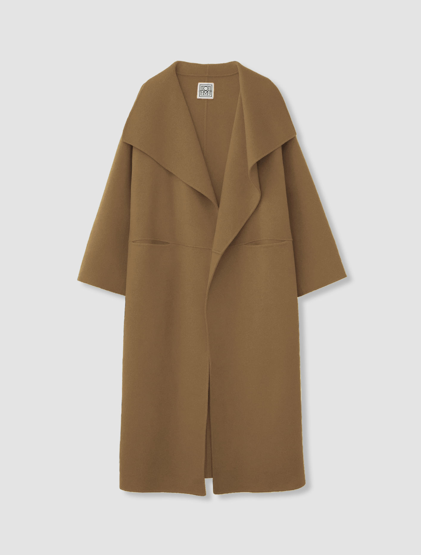 Shop Totême Signature Wool Cashmere Coat In Camel