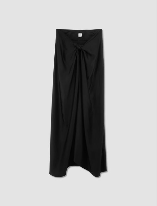 Satin knot skirt