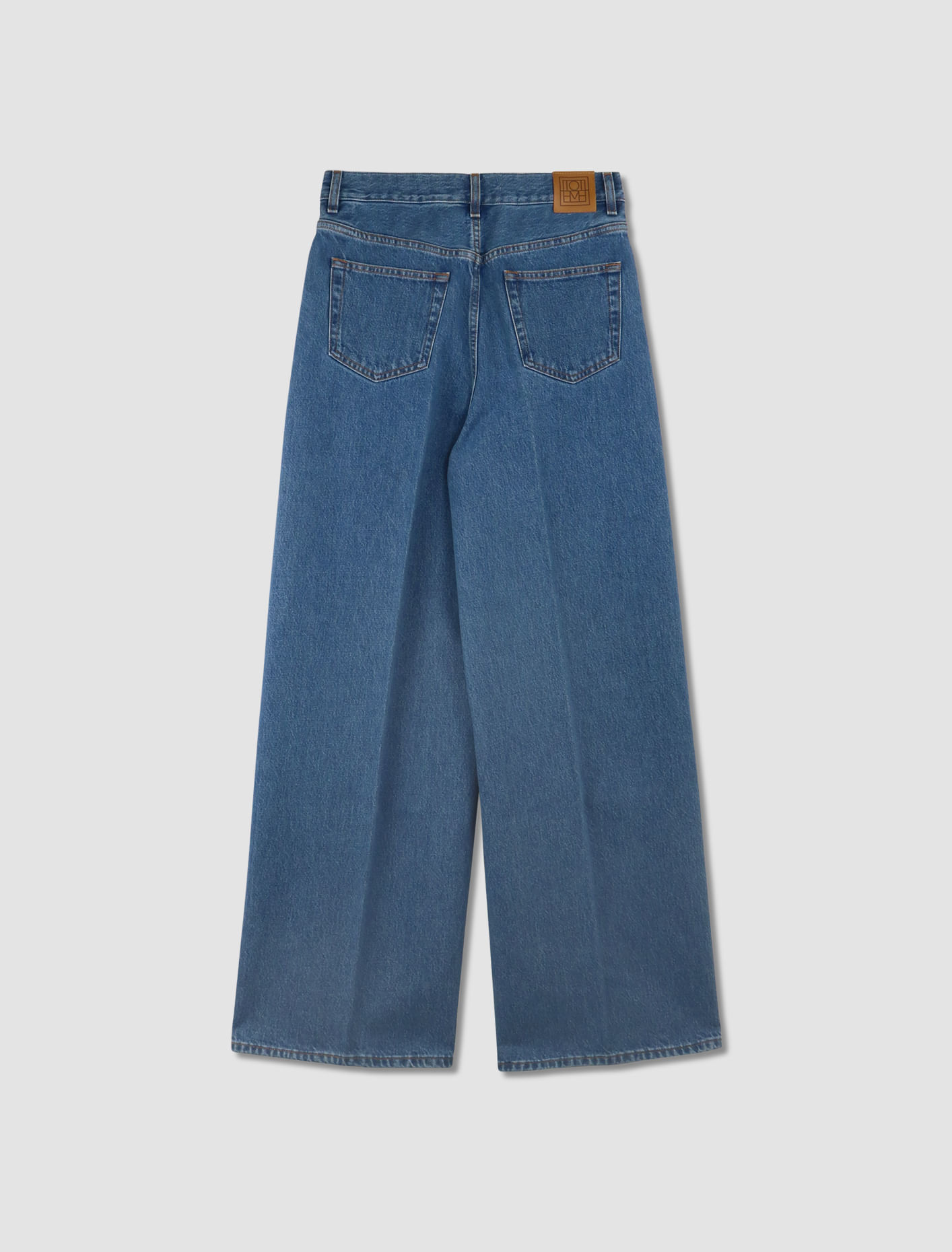 Shop Totême Wide Leg Jeans In Vibrant Blue