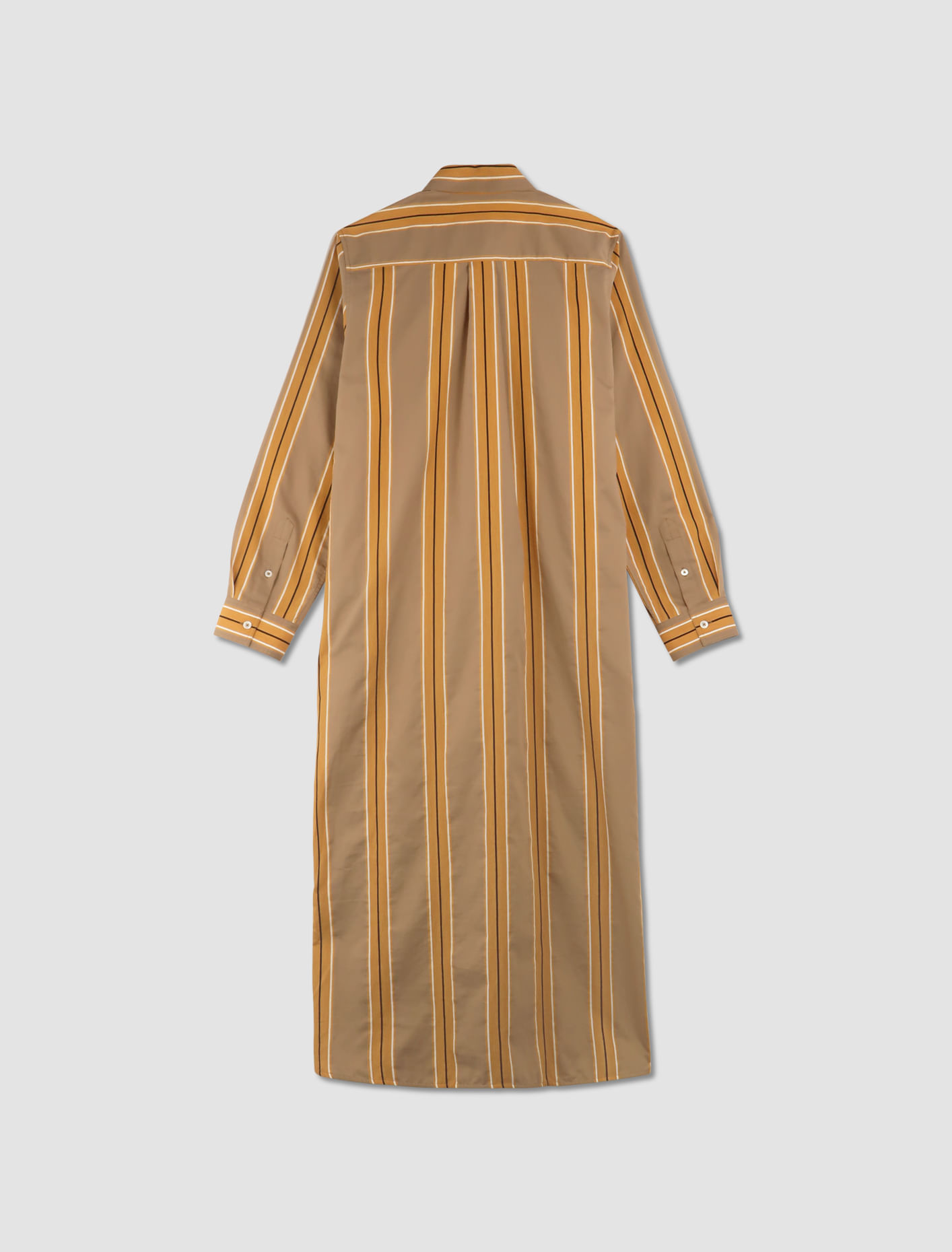 Shop Totême Striped Jacquard Tunic Dress In Caramel