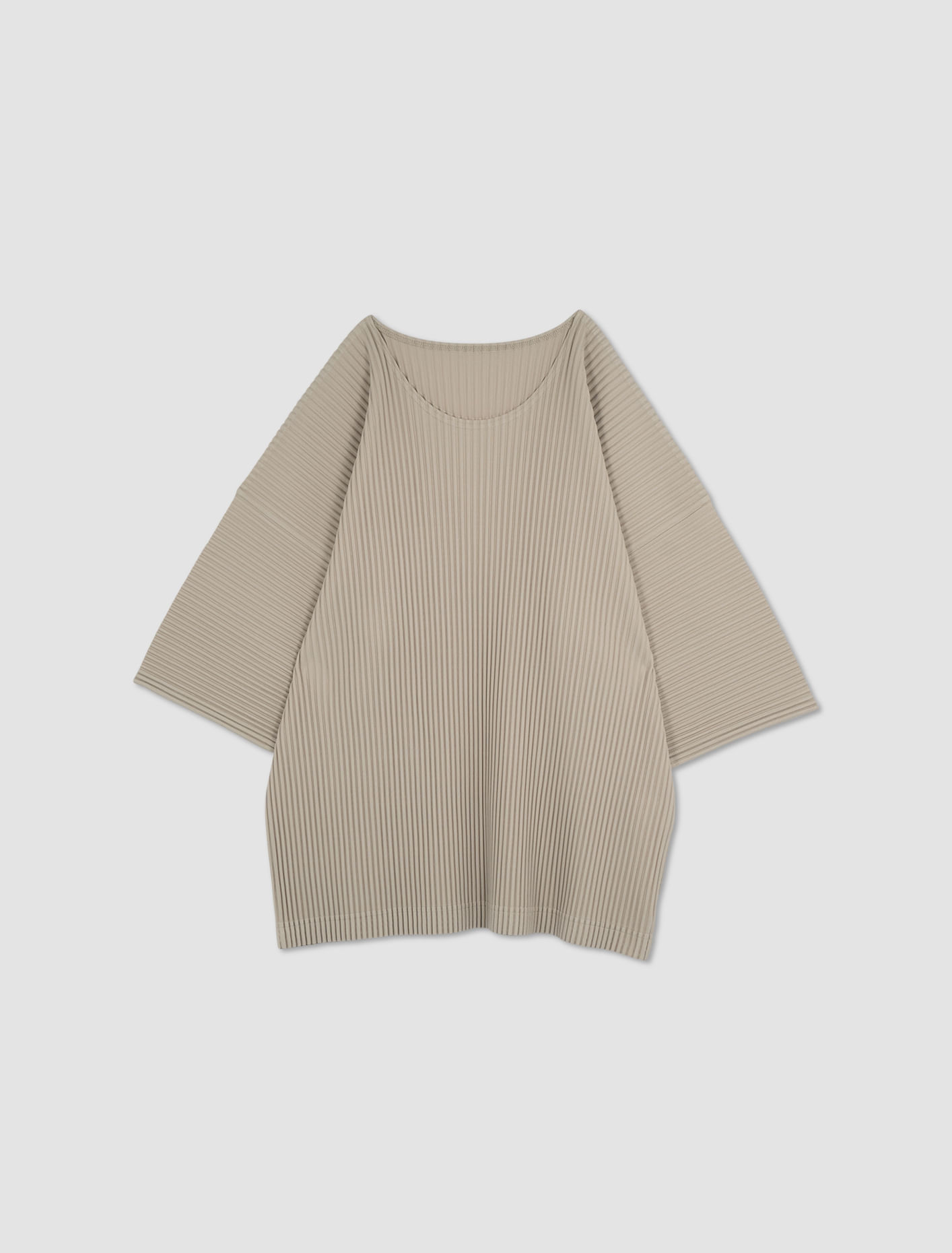 Shop Homme Plissã© Issey Miyake T-shirt Plissettato In Linen Beige