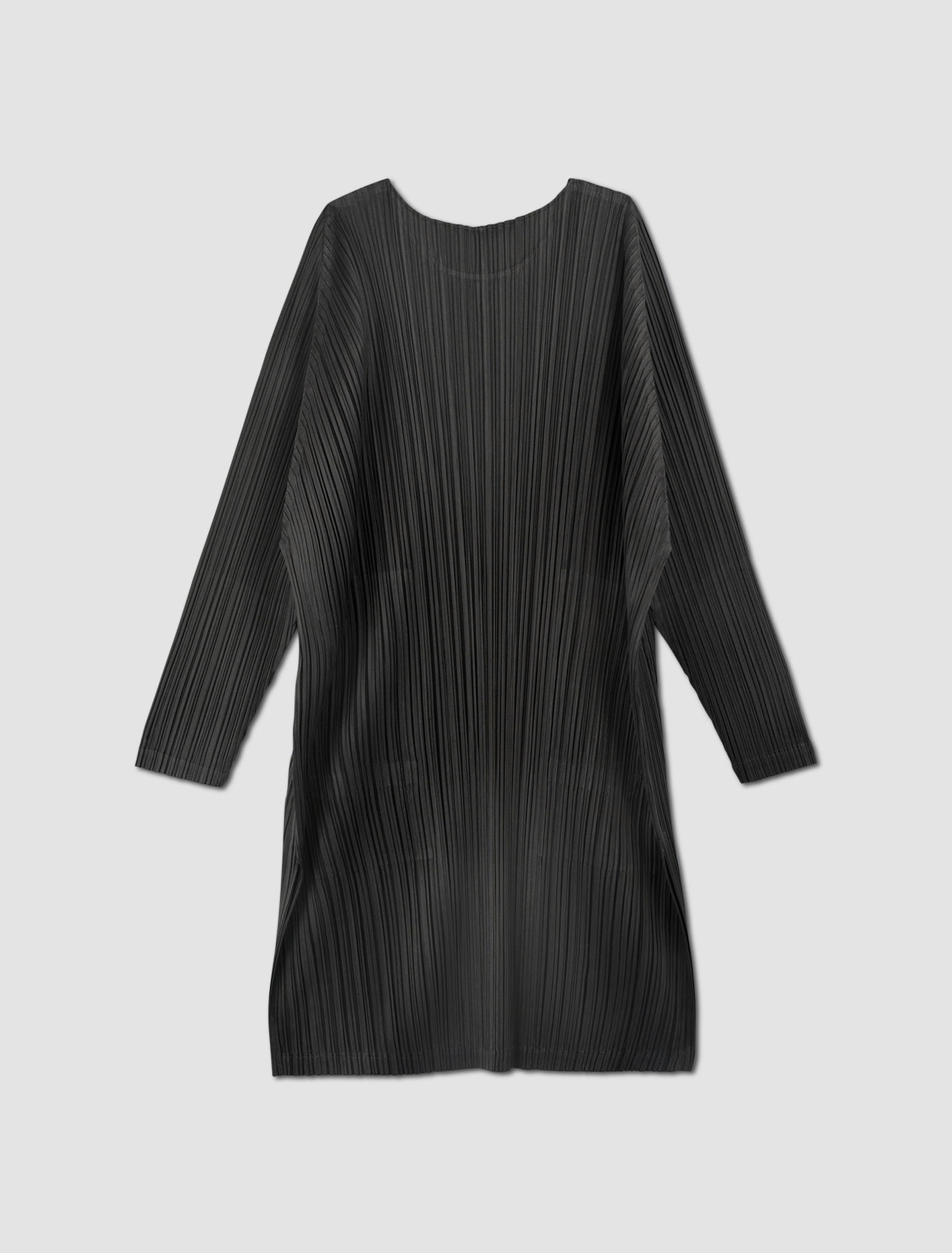 Shop Issey Miyake Tunic With Side Slits In Grey