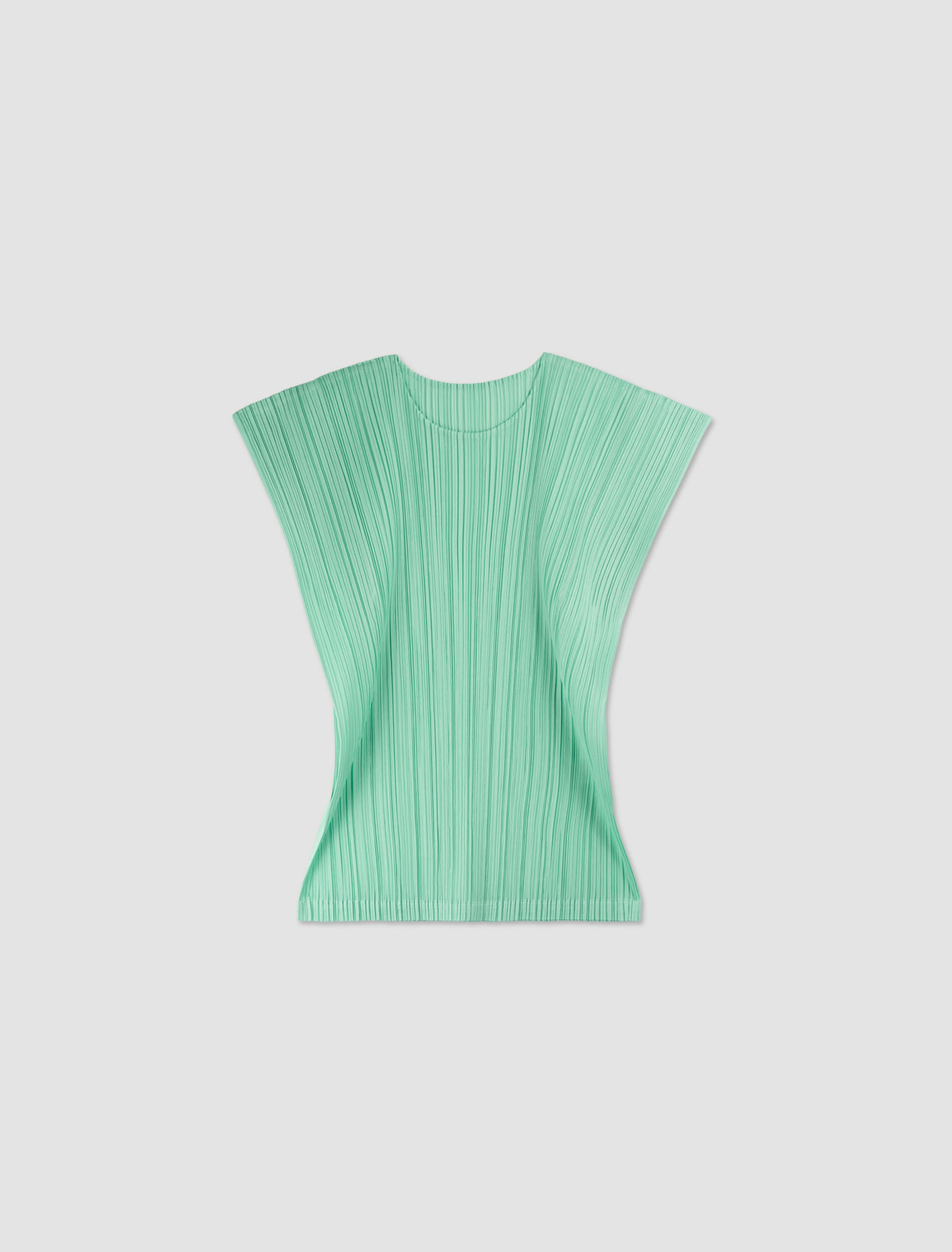 Issey Miyake Pleated Top In Mint Green