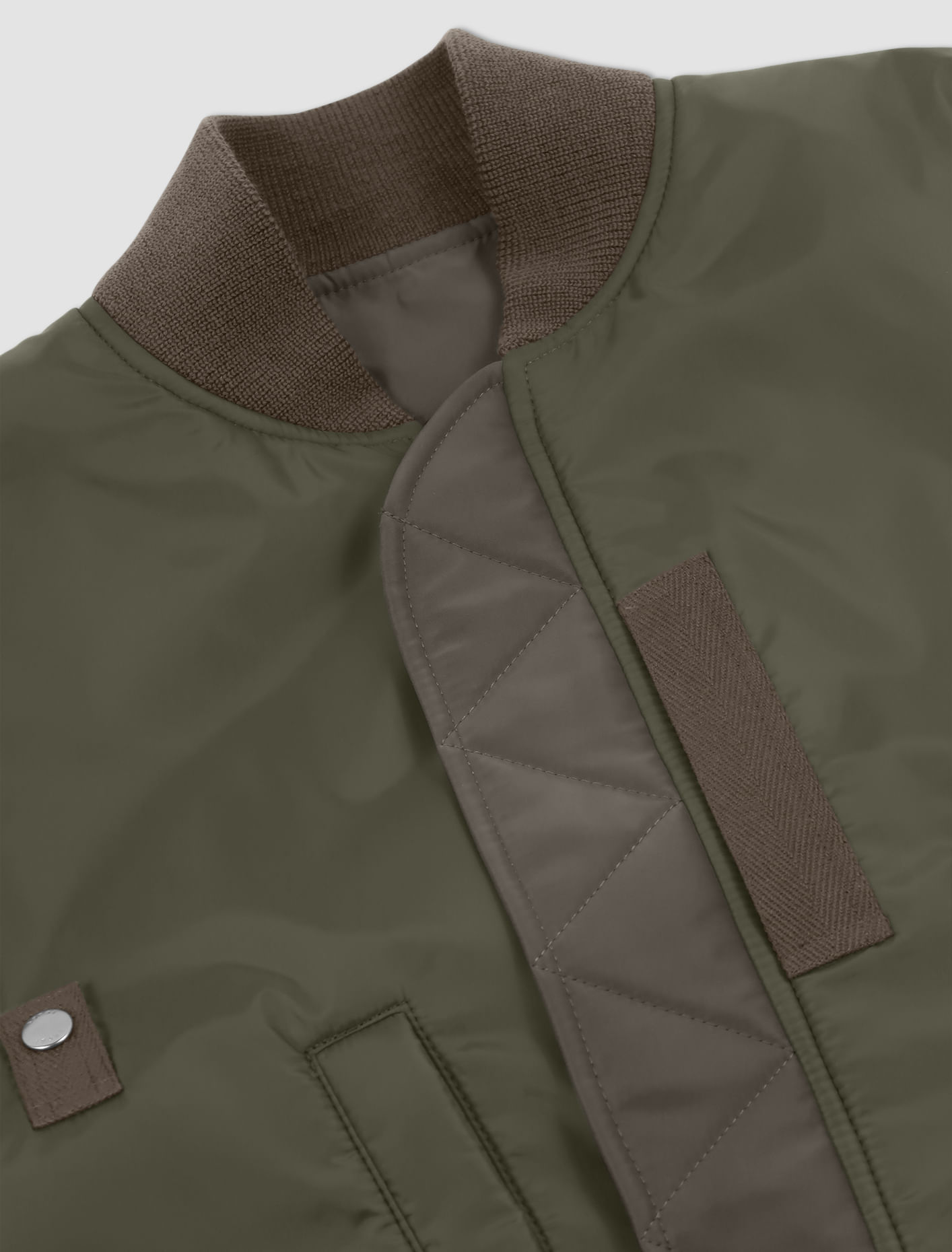 Shop Sacai Nylon Twill Blouson In Verde