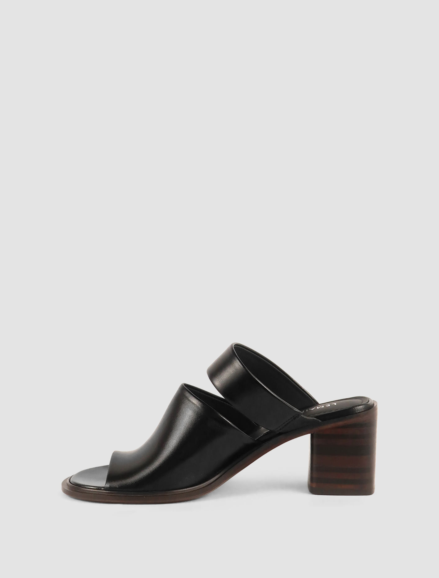 Shop Lemaire Double Strap Mules In Nero