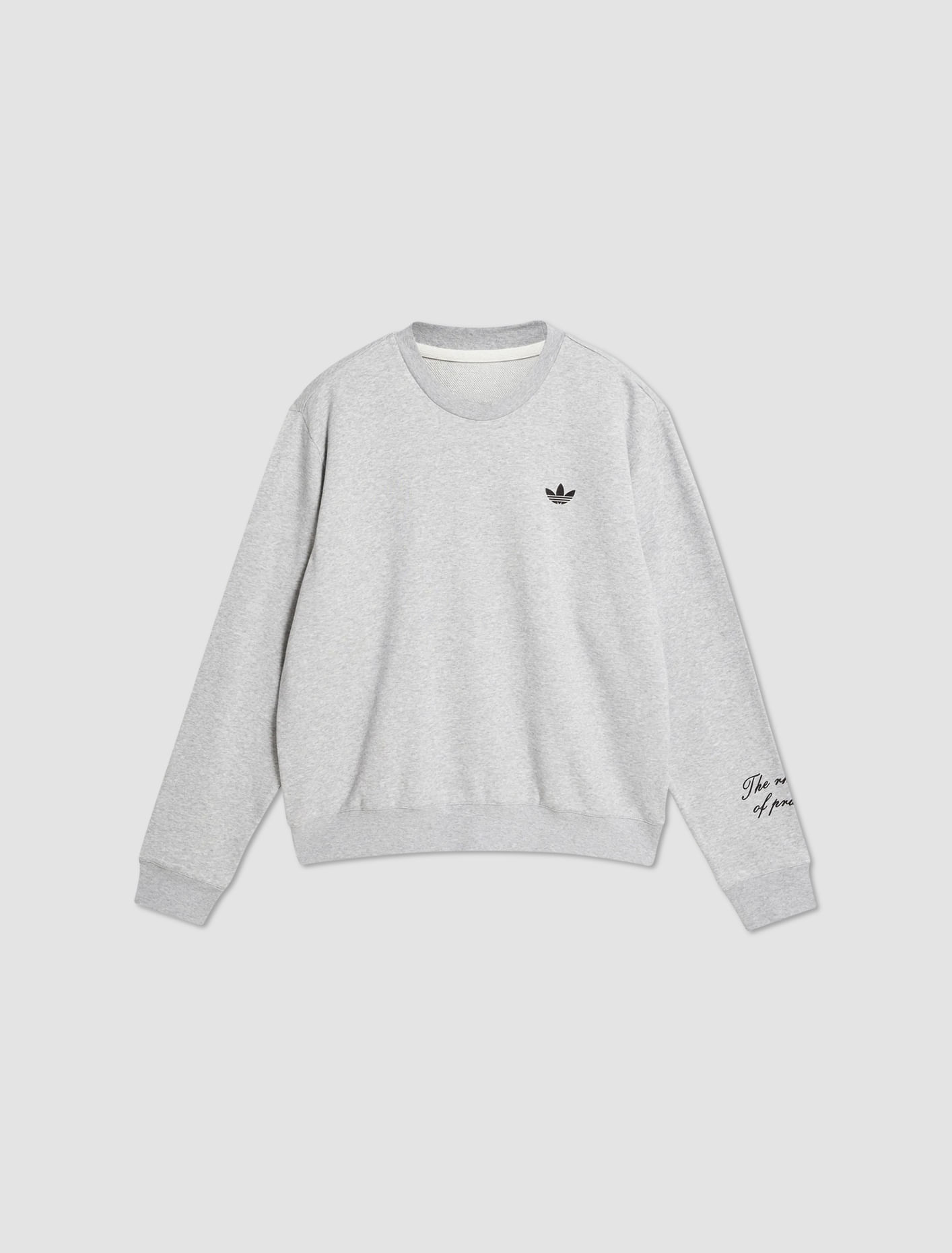 Shop Adidas X Wales Bonner Wb L/s G Crew T Sweatshirt In Medium Grey Heather