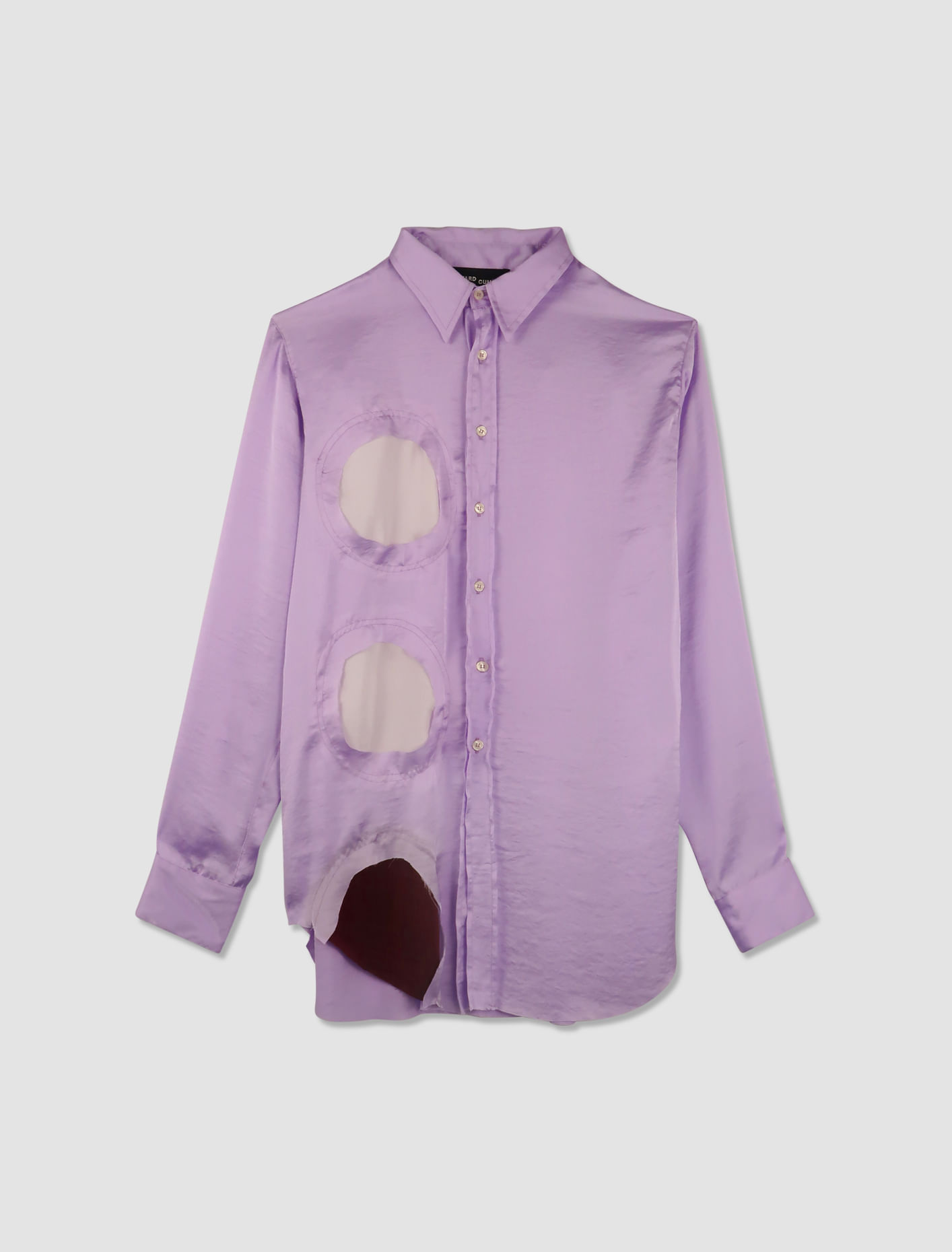 Shop Edward Cuming Polka Dot Shirt In Lilac-white-burgundy