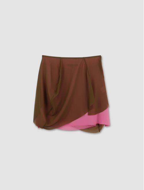 Draped mini skirt