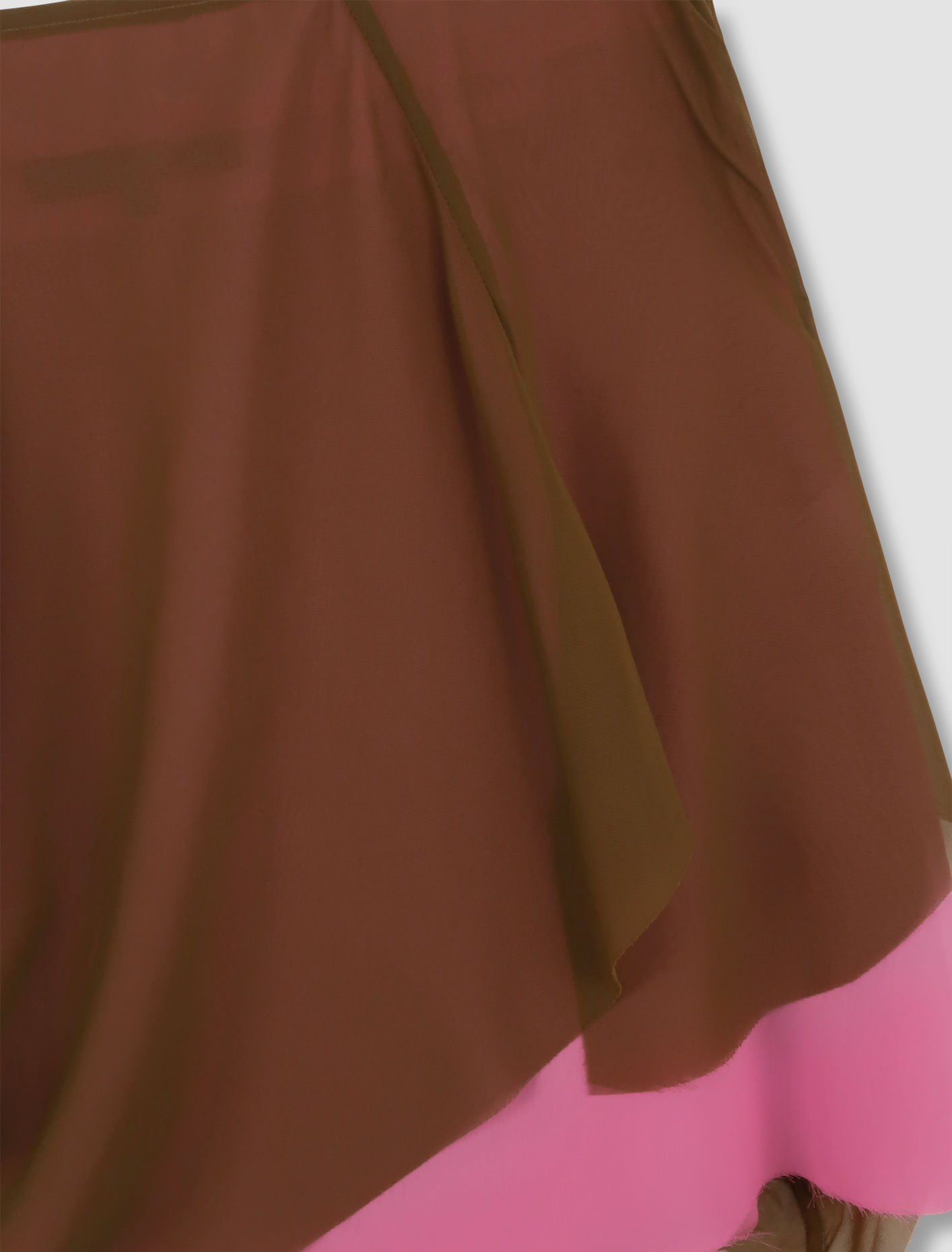 Shop Edward Cuming Draped Mini Skirt In Ochre,pink