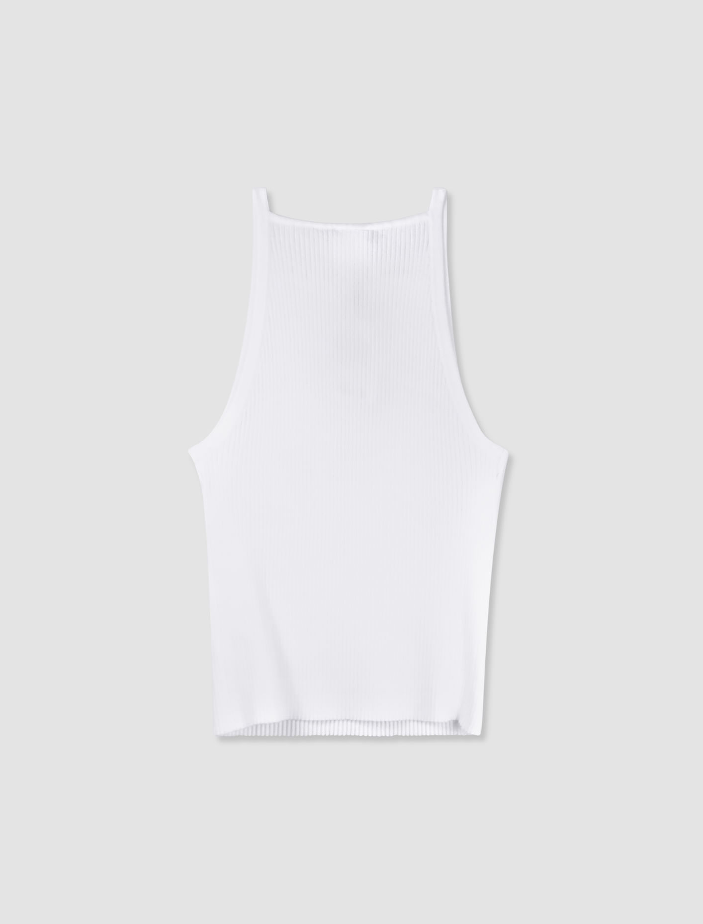 Shop Courrèges Rib Knit Tank Top In Bianco