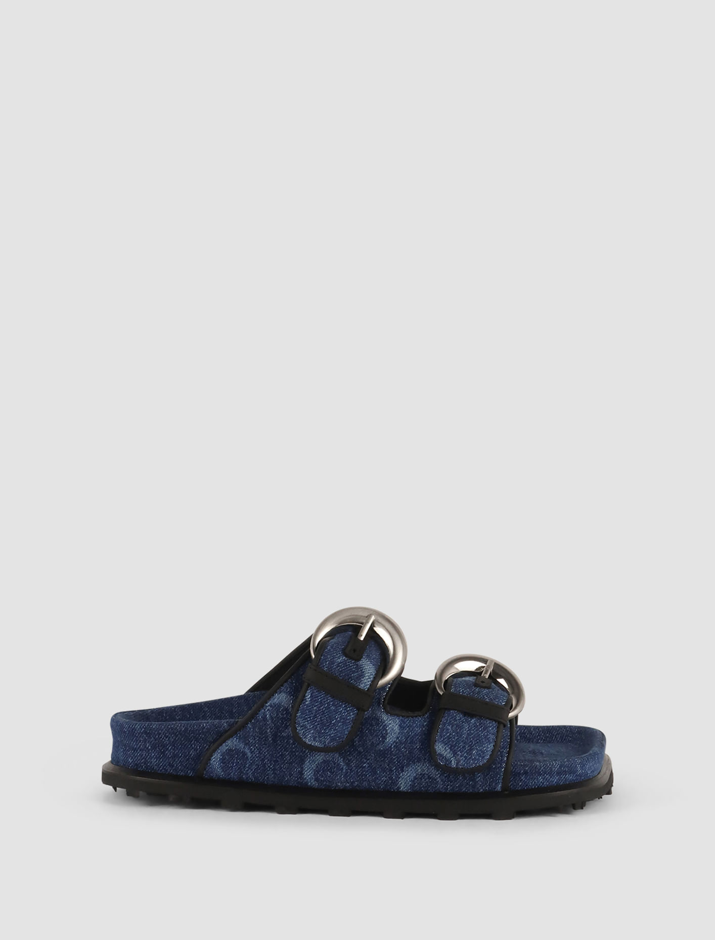 Shop Marine Serre Deadstock Denim Mules In Blu