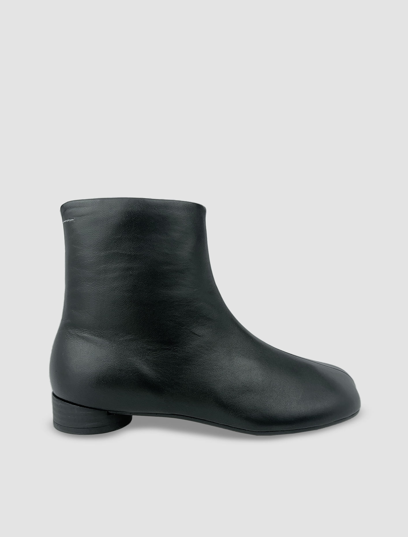 Shop Mm6 Maison Margiela Leather Ankle Boots In Black