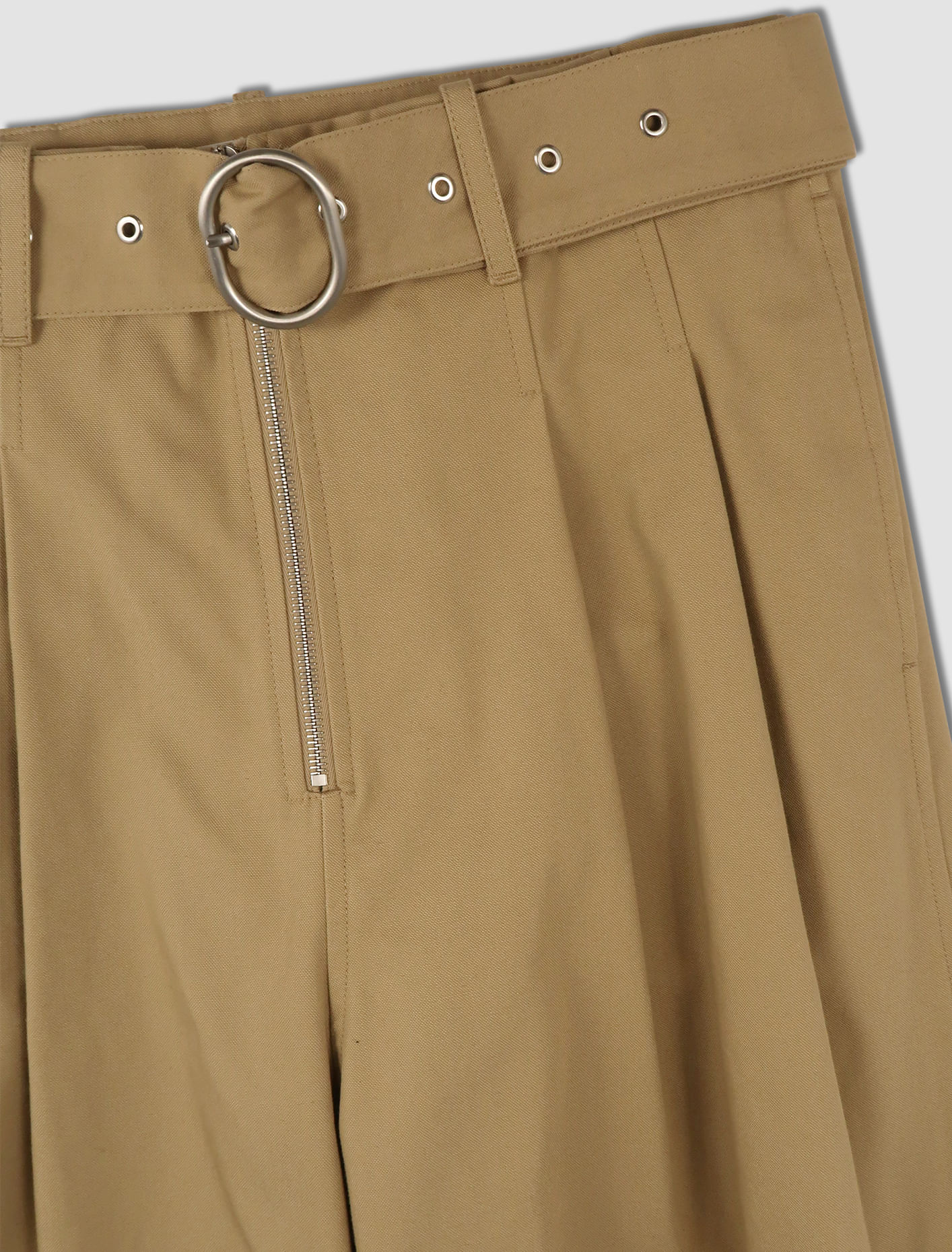 Shop Jil Sander Belted Trousers In Beige