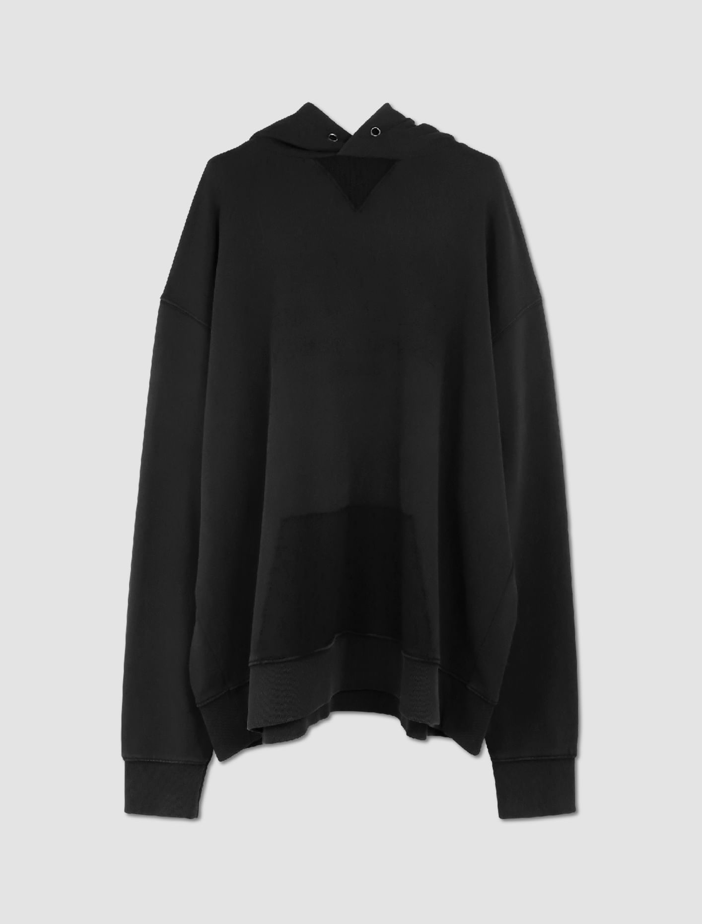 Shop Maison Margiela Faded Hooded Sweatshirt In Nero