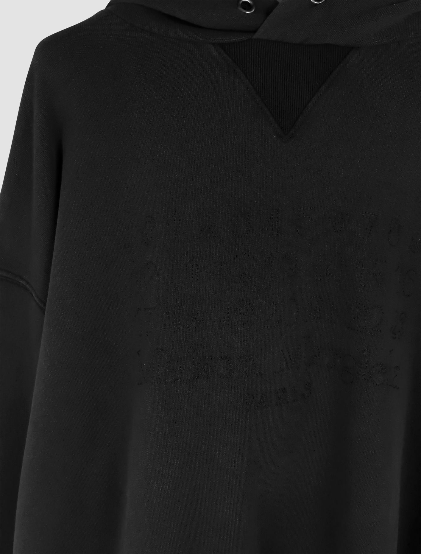 Shop Maison Margiela Faded Hooded Sweatshirt In Nero