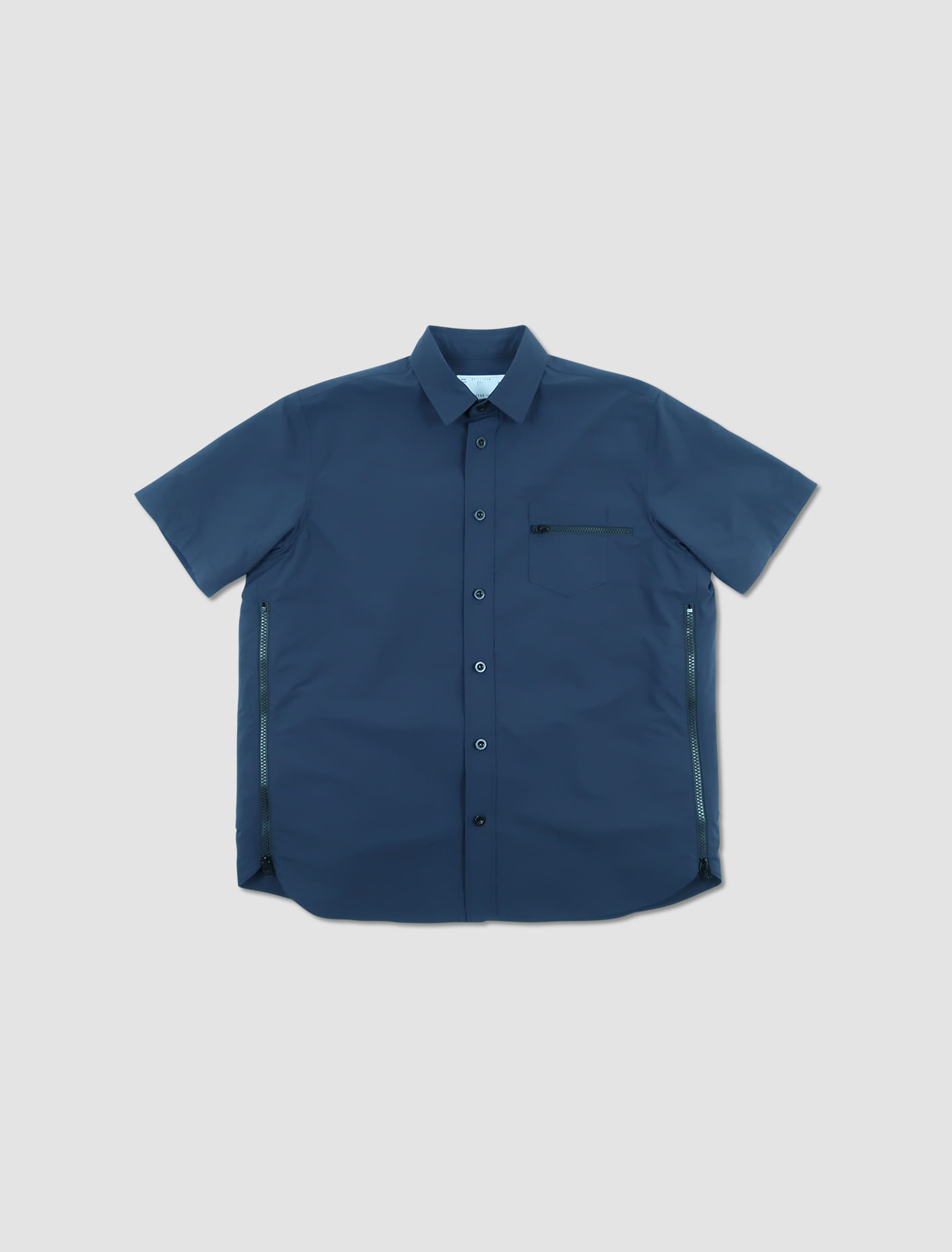 Shop Sacai Matte Taffeta Shirt In Blu