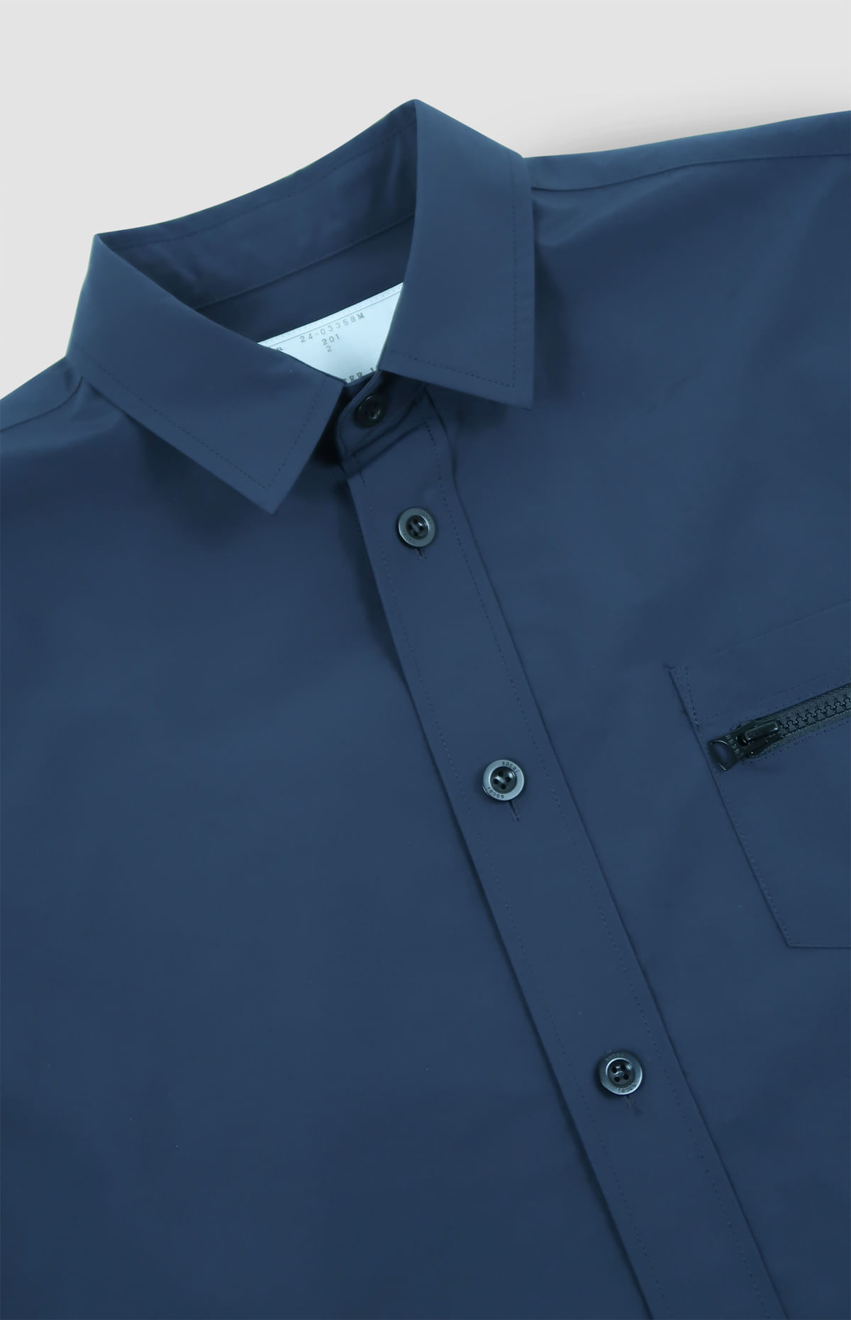 Shop Sacai Matte Taffeta Shirt In Blu