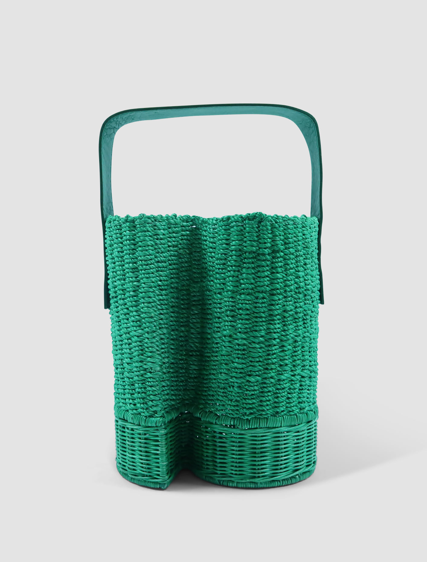 Shop Sacai Small S Basket Bag In Green