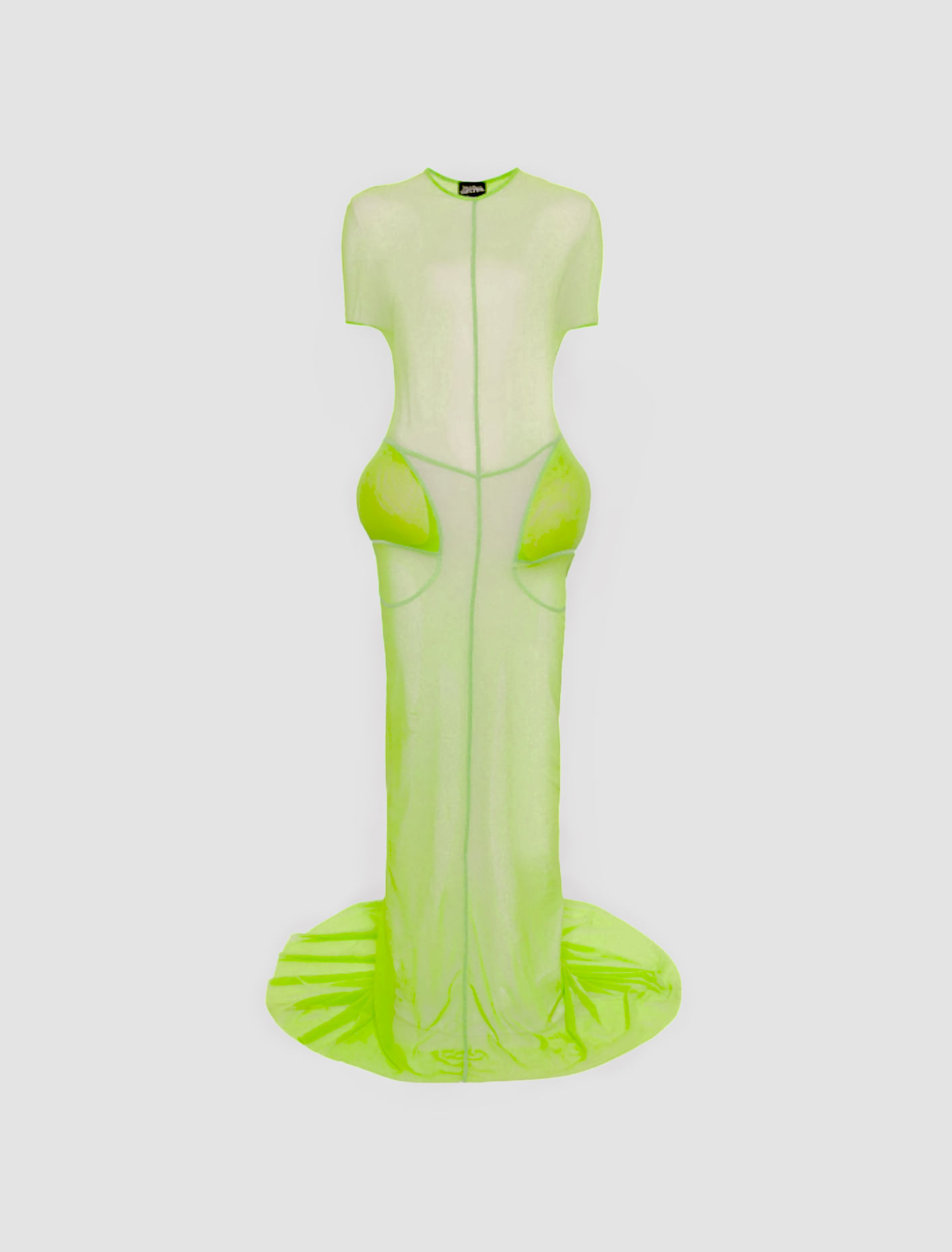 Jean Paul Gaultier Mesh Dress In Green