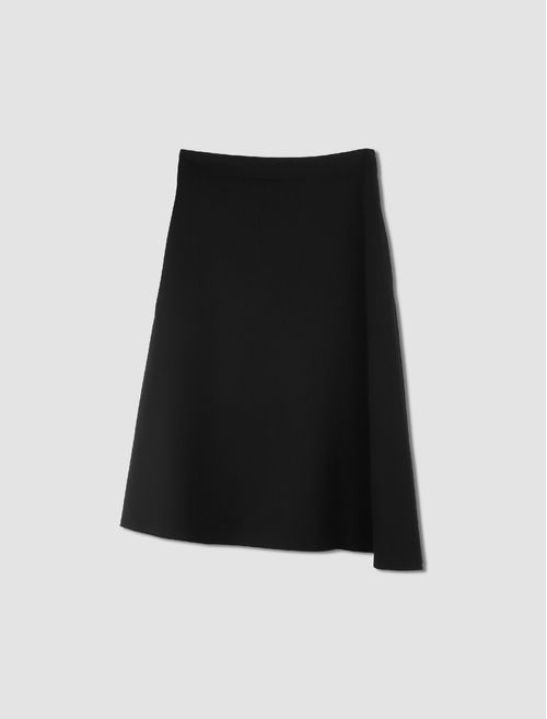 Asymmetric midi skirt