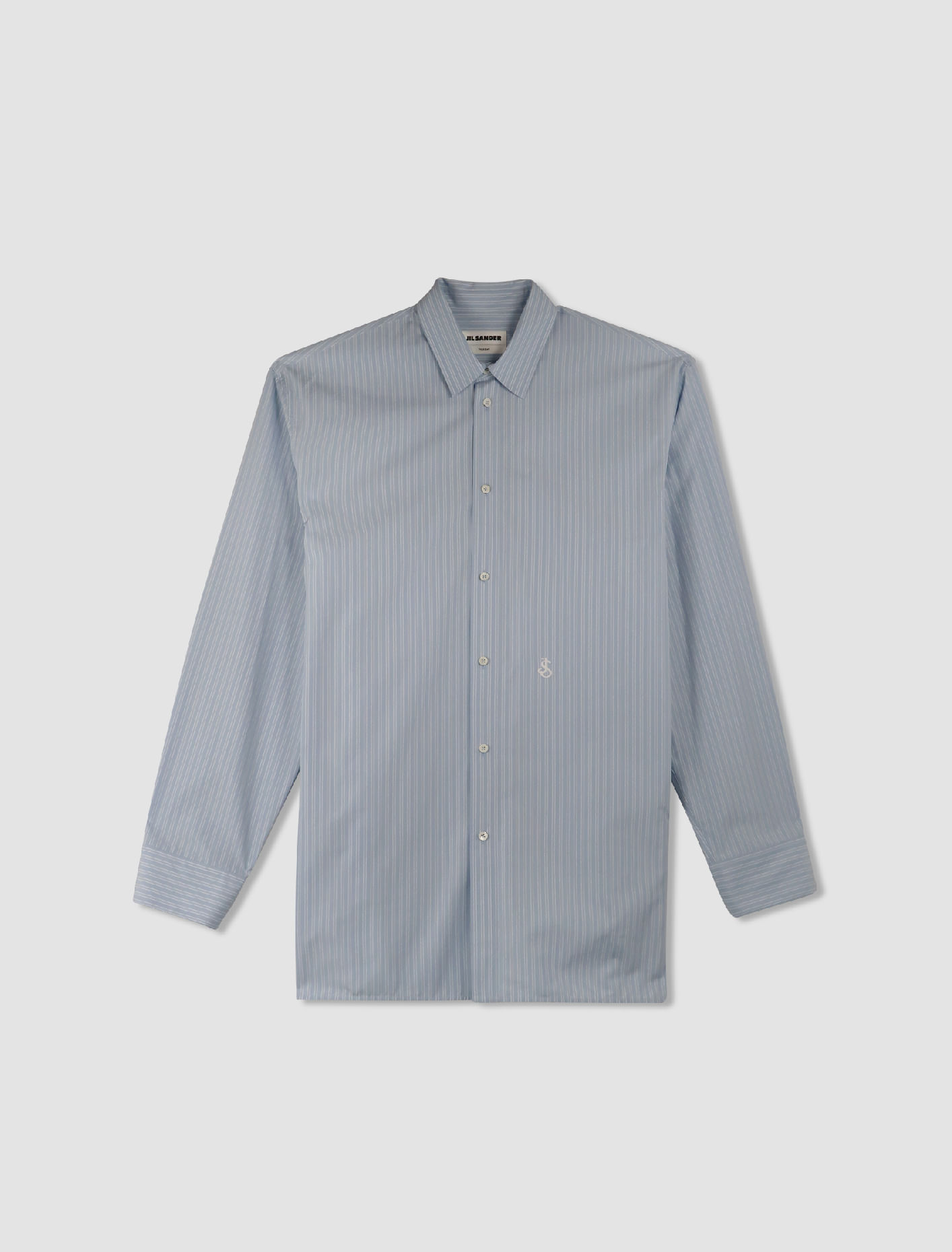 Shop Jil Sander Thursday Stripes Shirt In Transparent Sky