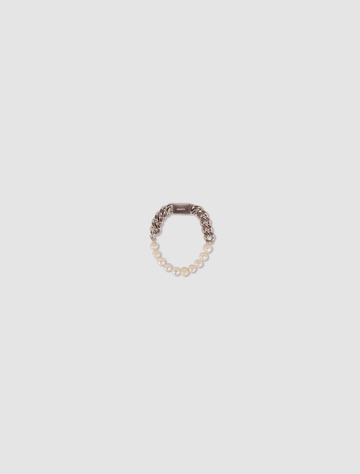 Shop Jil Sander Dm7 3 Bracelet In Silver