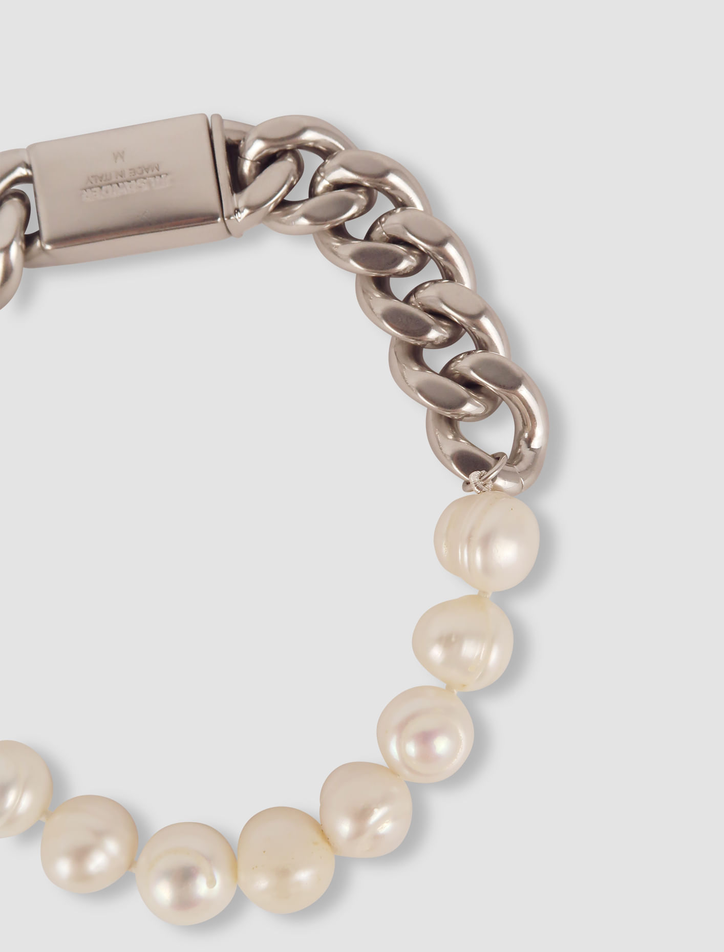 Shop Jil Sander Dm7 3 Bracelet In Silver