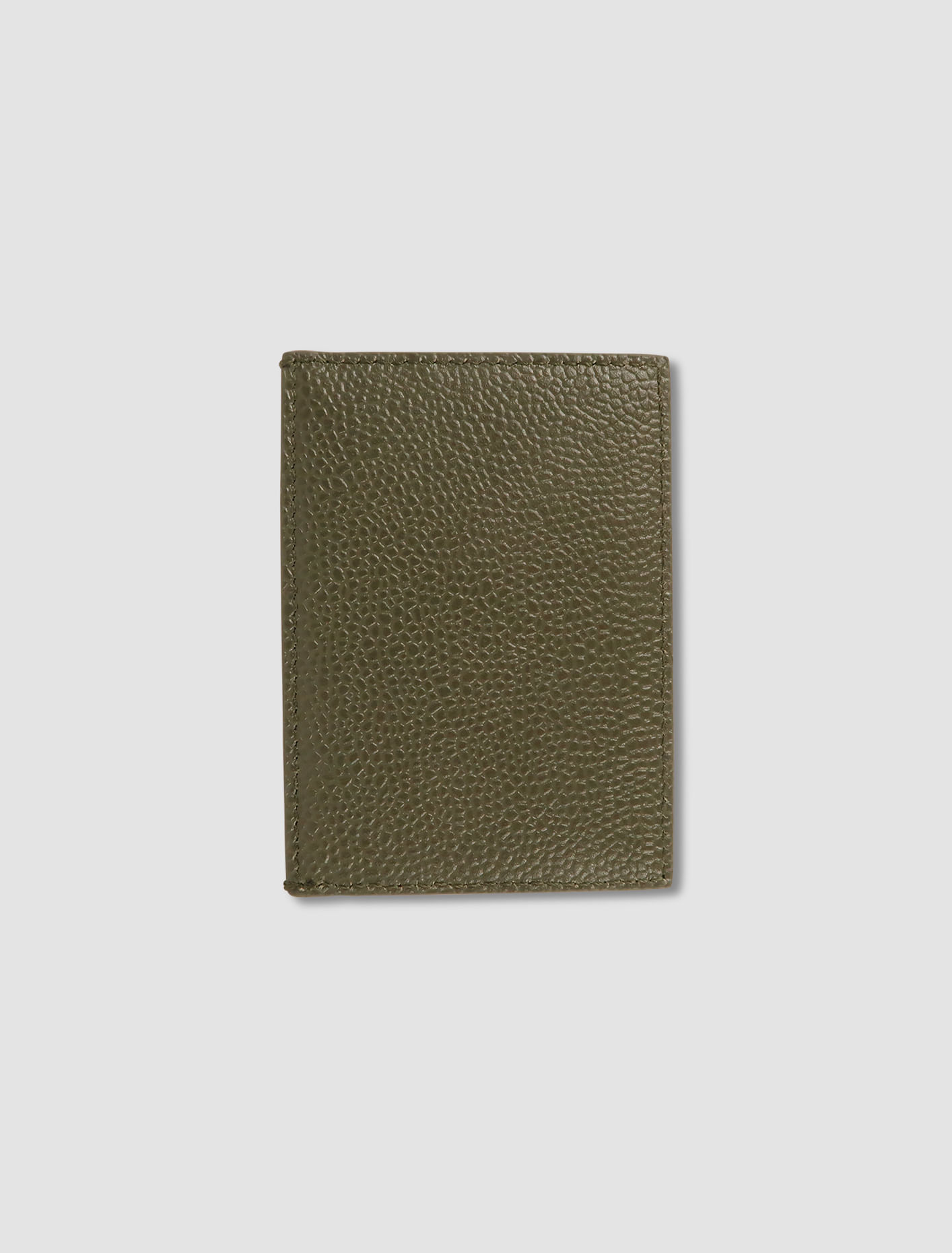 THOM BROWNE HAMMERED LEATHER CARD HOLDER 