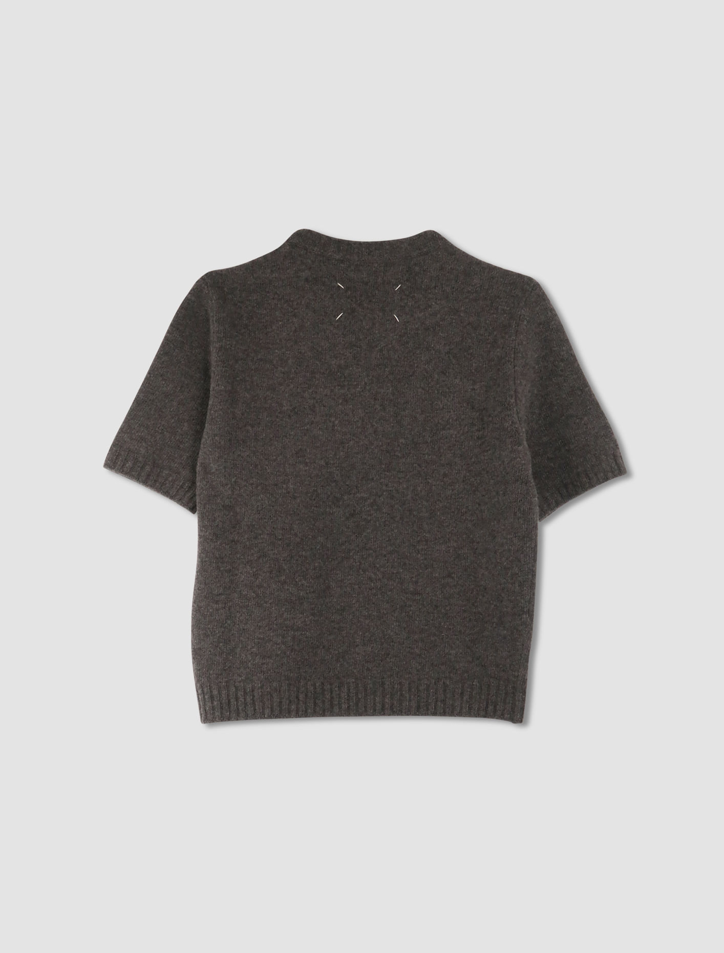 Shop Maison Margiela Crew Neck Pullover In Charcoal