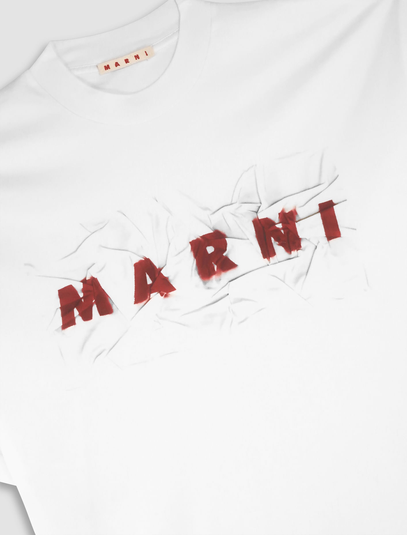 Shop Marni T-shirt In Lily White