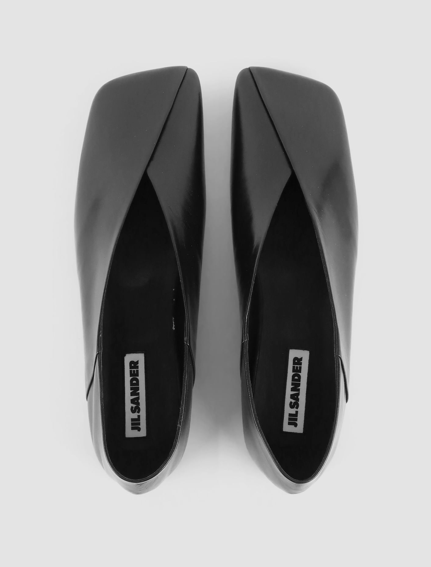 Shop Jil Sander Ballerinas In Black