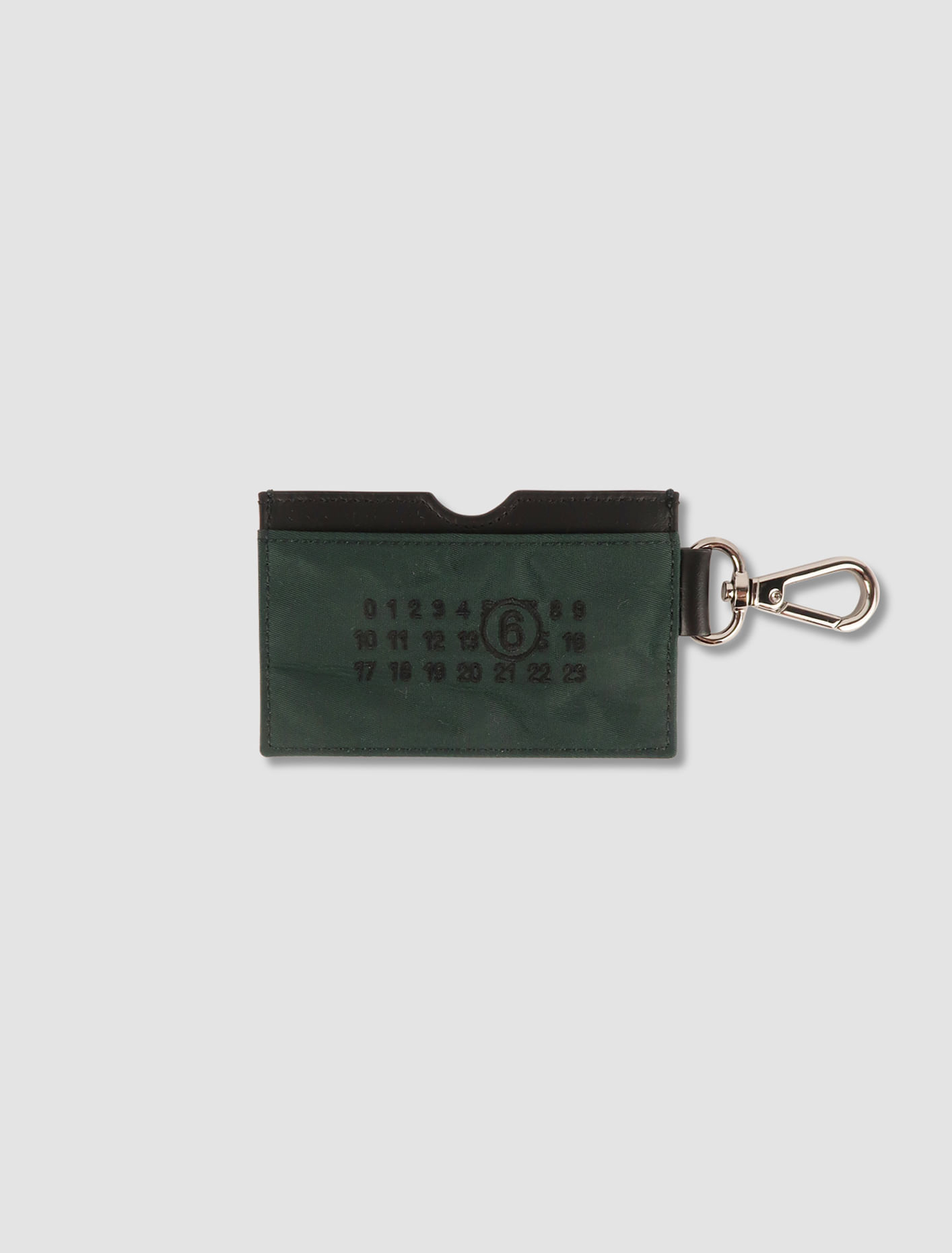 Mm6 Maison Margiela Signature Card Holder In Green Gables