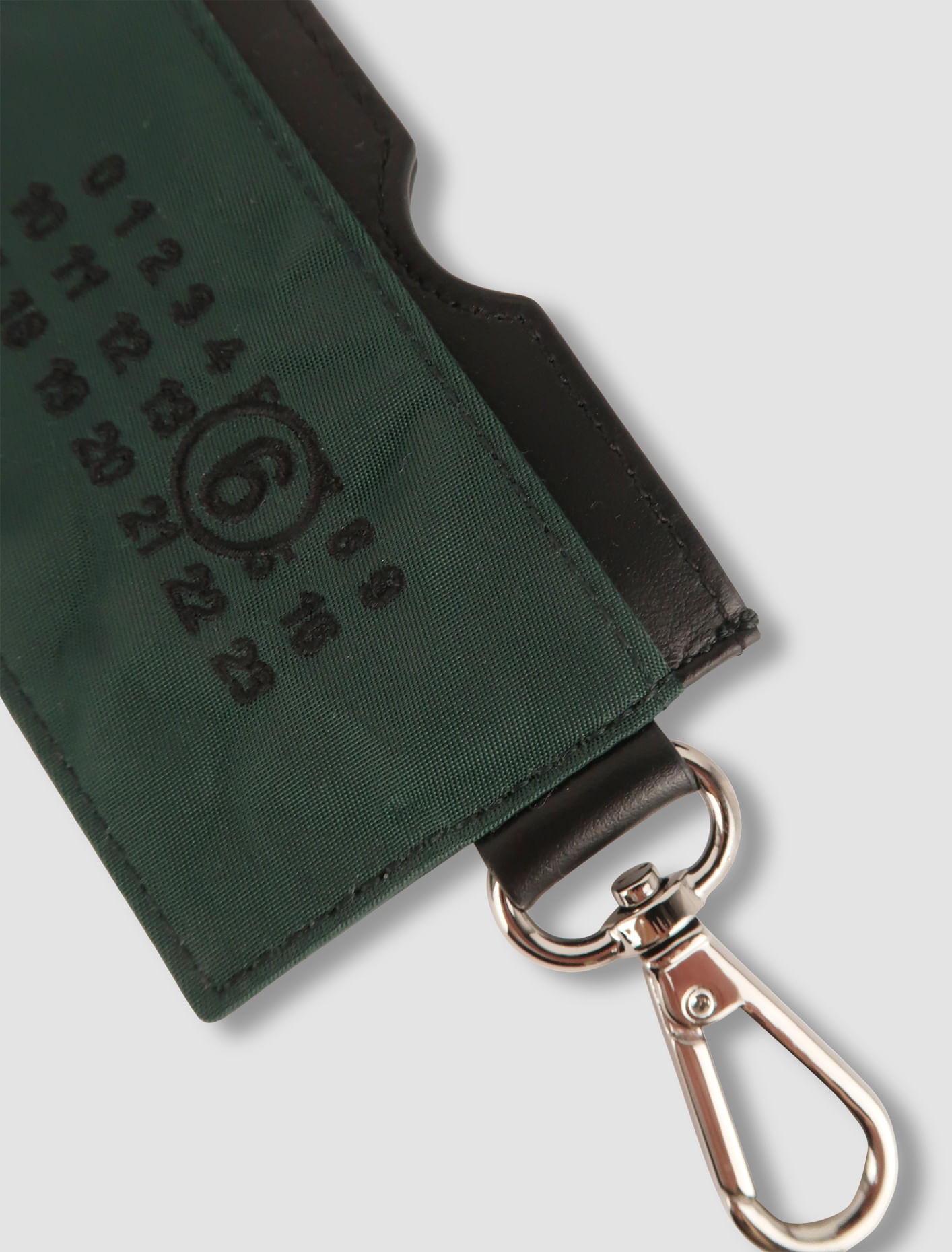 Shop Mm6 Maison Margiela Signature Card Holder In Green Gables