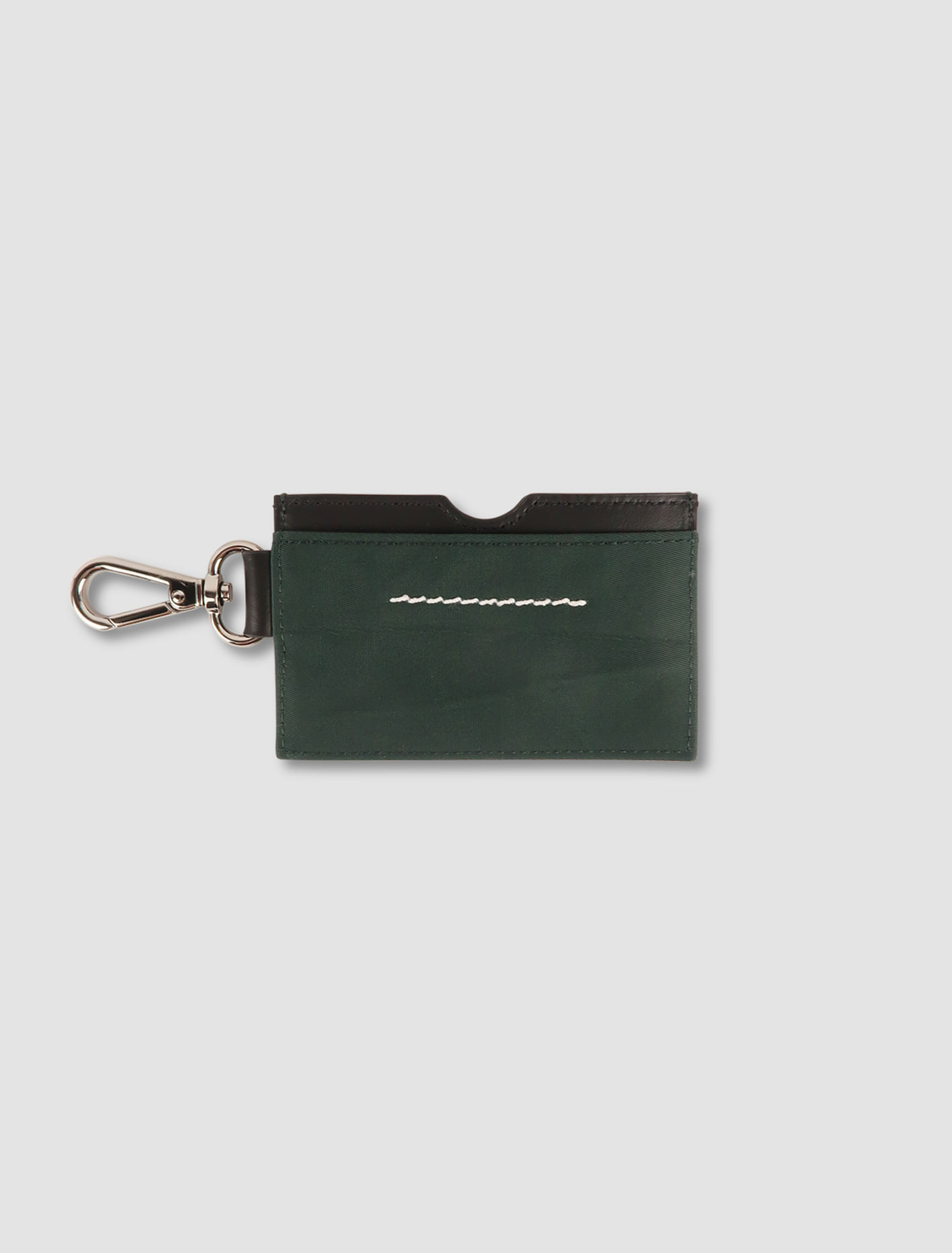 Shop Mm6 Maison Margiela Signature Card Holder In Green Gables