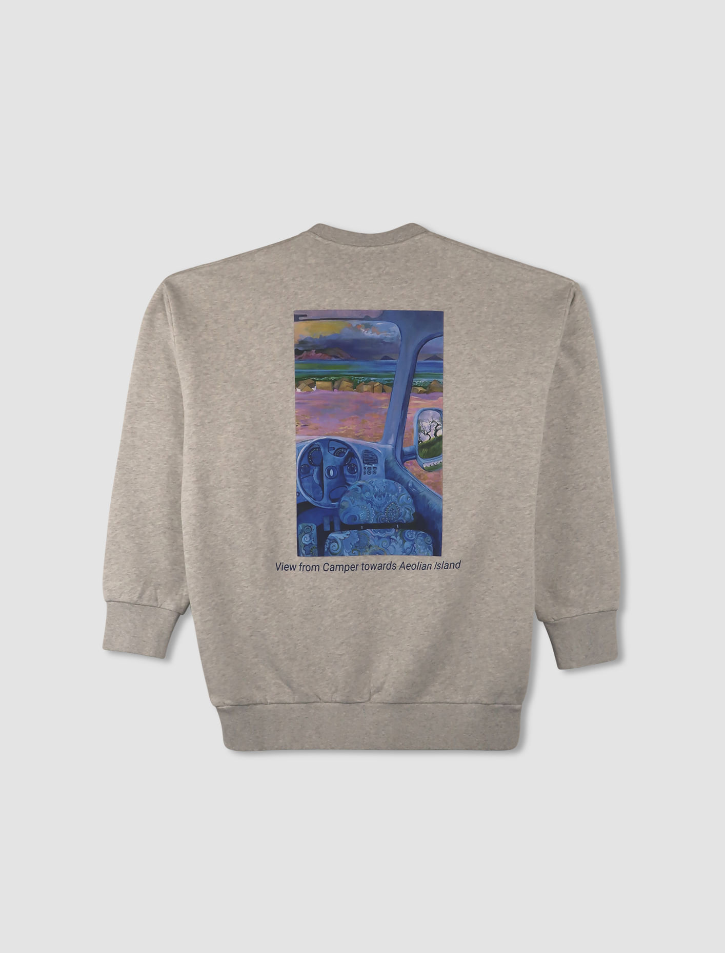 JW ANDERSON SWEATSHIRT WITH PRINT ON THE BACK AND ANCHOR EMBROIDERY 