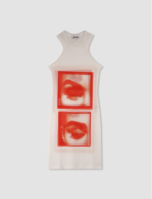 Mesh Eyes and Lips tank top dress