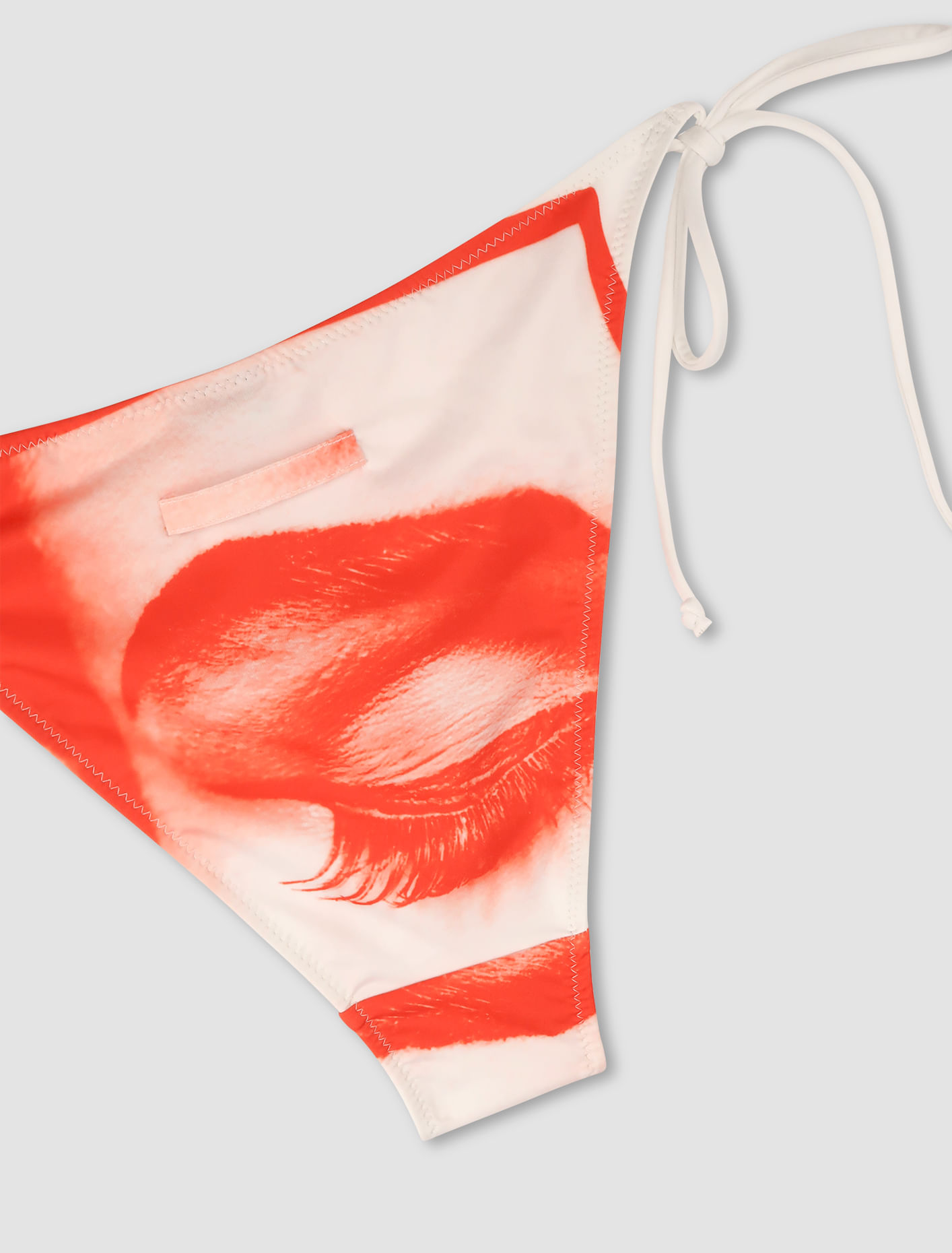 Shop Jean Paul Gaultier Eyes Printed Bikini In White,red