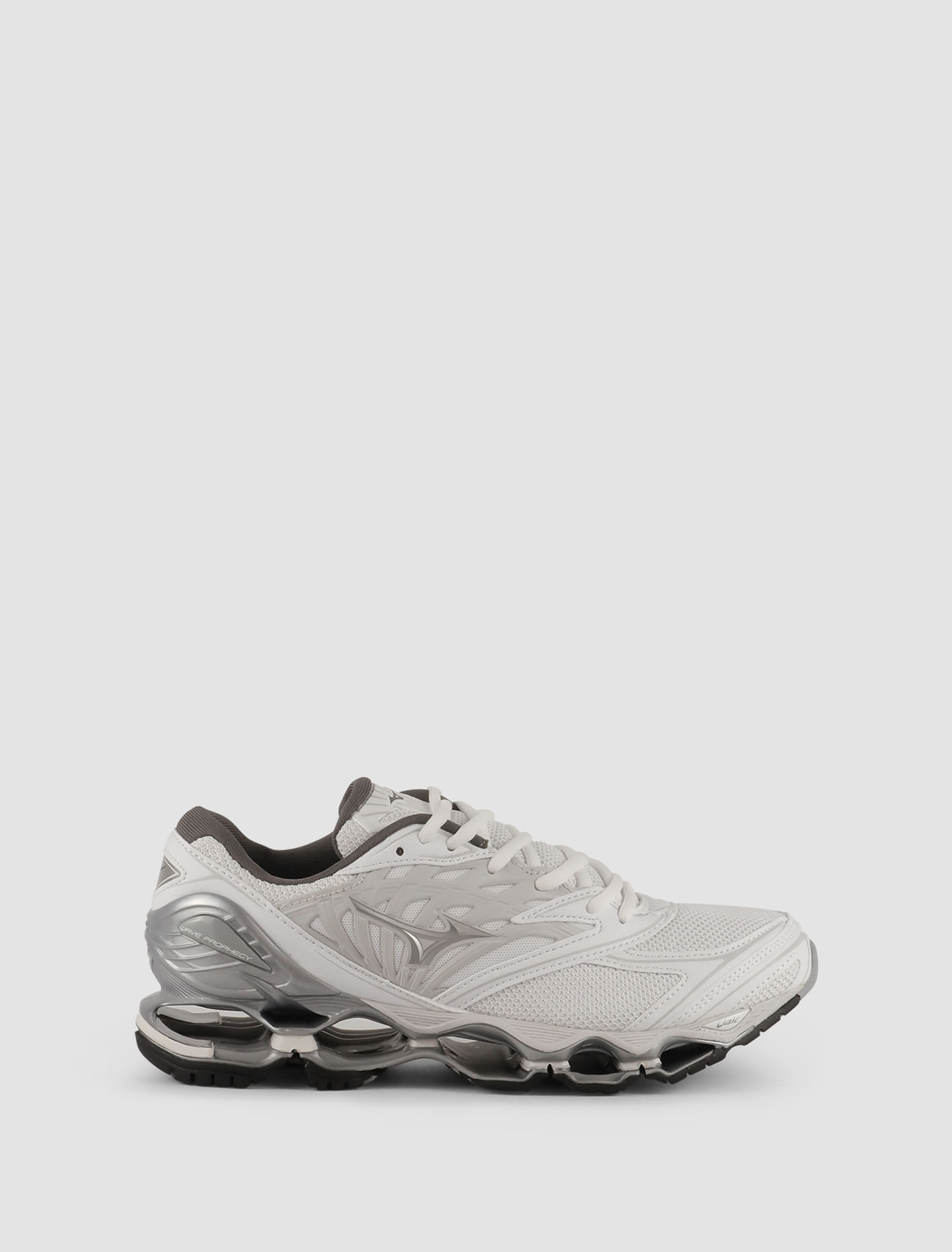 Mizuno Sneakers Wave Prophecy Ls In White,silver,harbor Mist