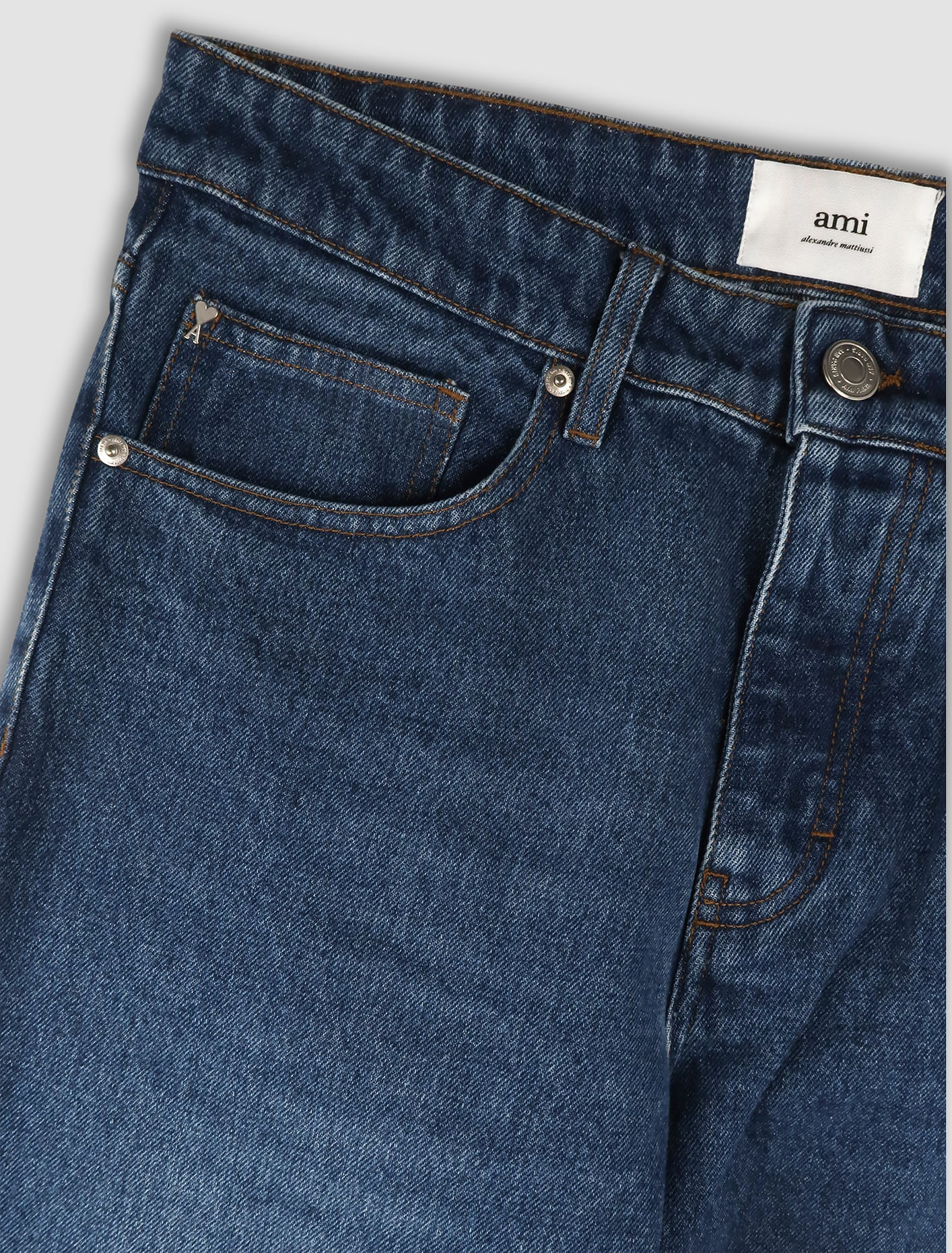 Shop Ami Alexandre Mattiussi Classic Fit Jeans In Blu