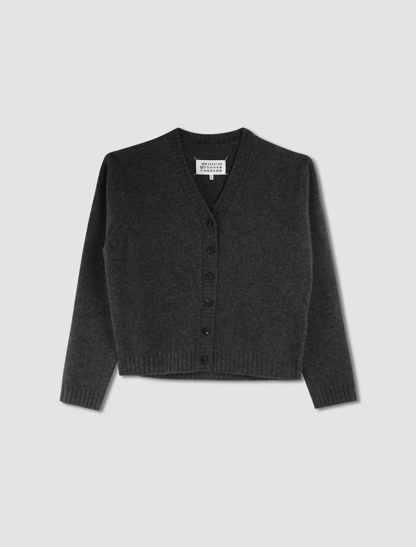 Shop Maison Margiela Cardigan In Charcoal