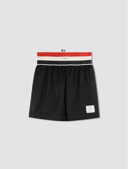 Elastic waist rugby shorts