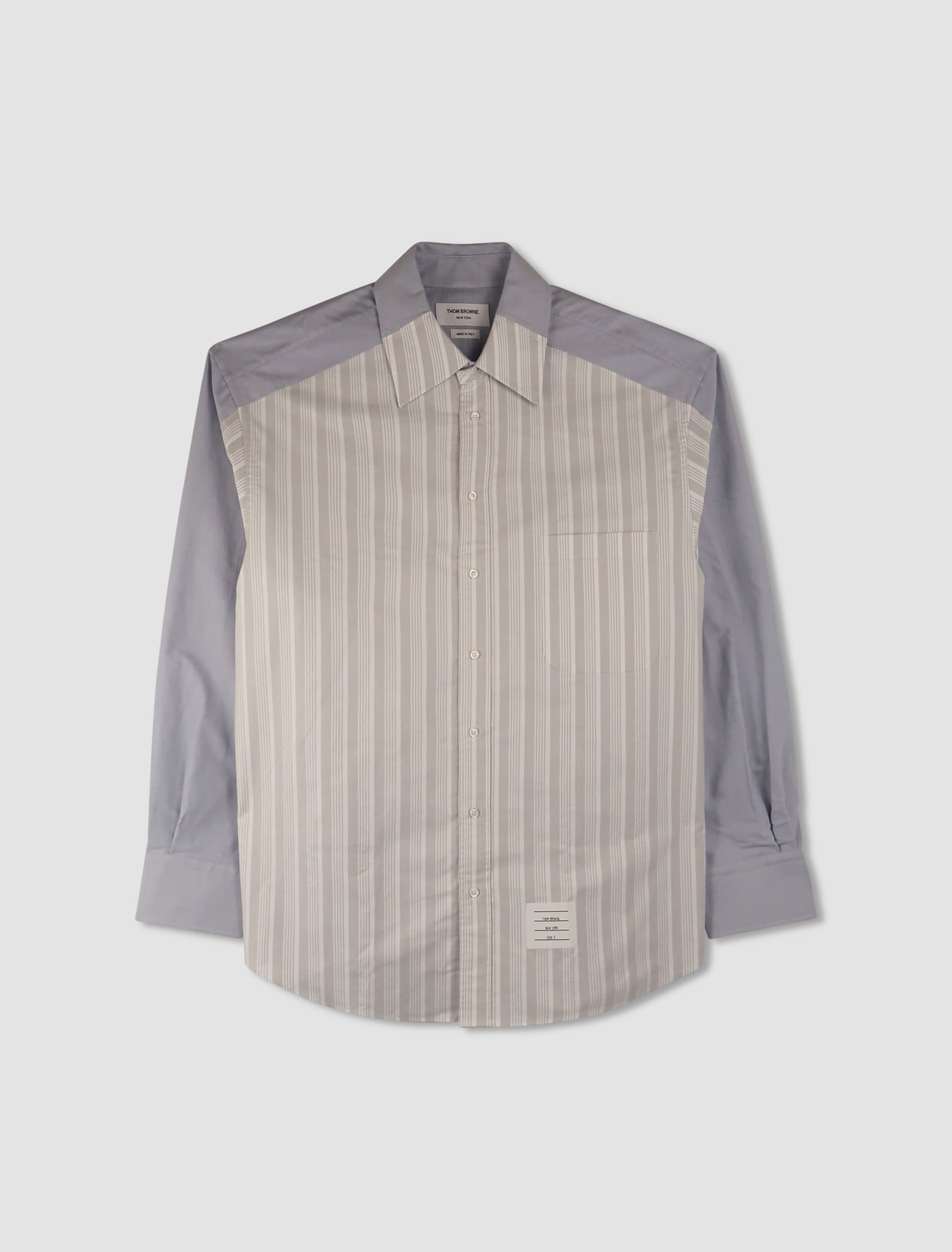 Shop Thom Browne Oversized Long Sleeve Shirt In Blu