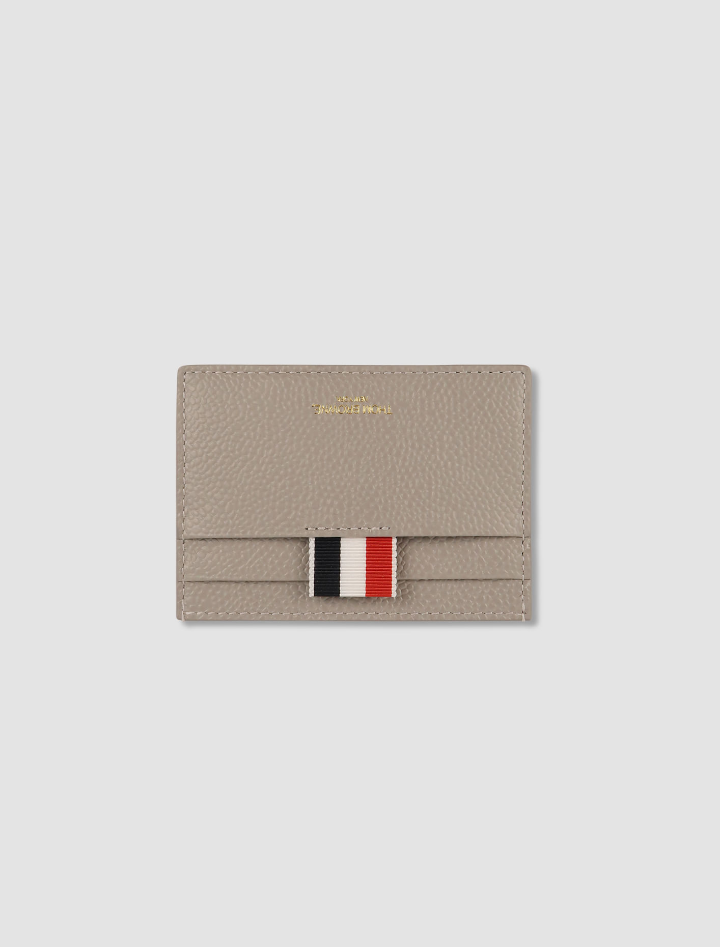 Shop Thom Browne Card Holder With Whale Detail In Grey