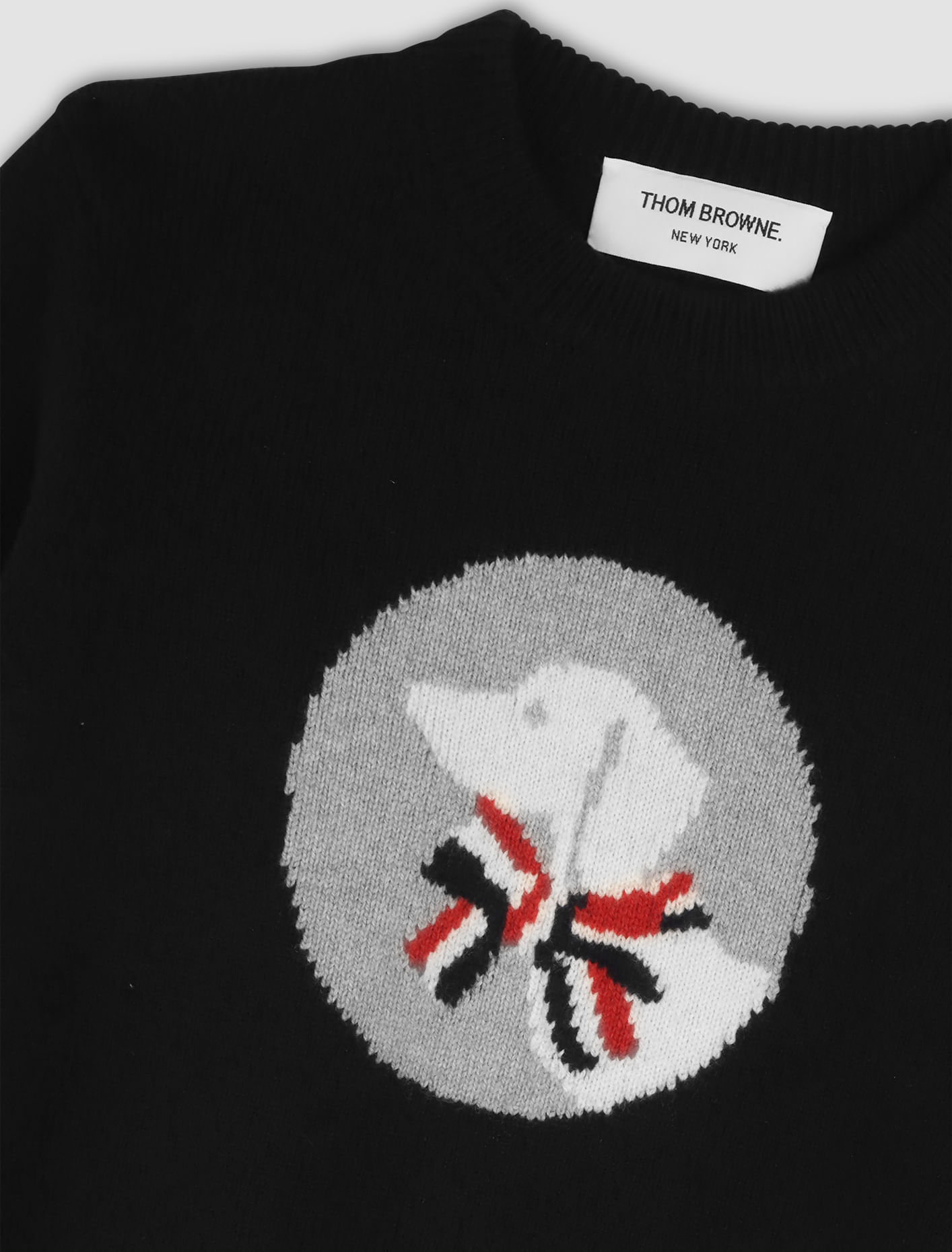 Shop Thom Browne Crew Neck Pullover In Blu