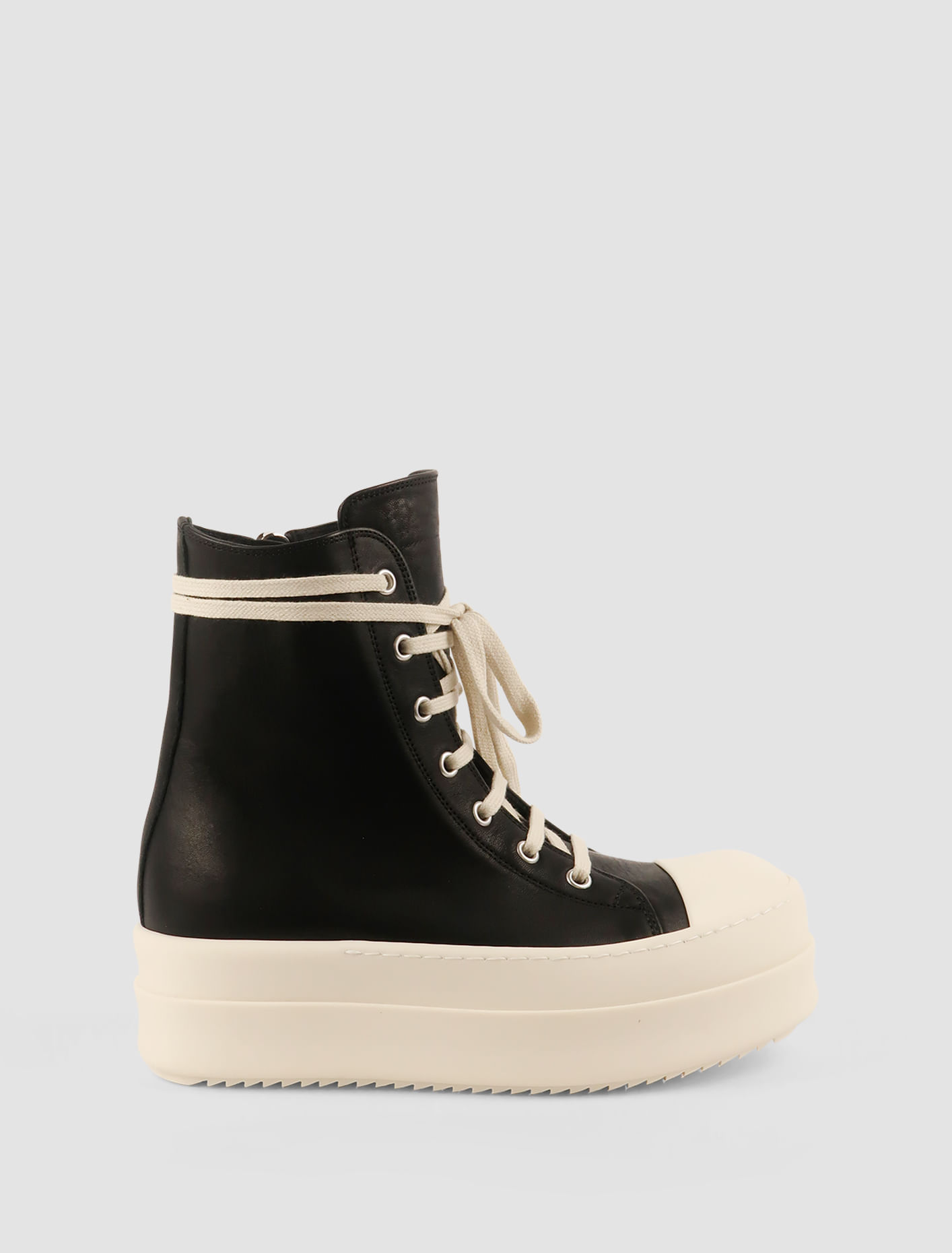 Shop Rick Owens Mega Bumper Sneakers In Black,milk,milk