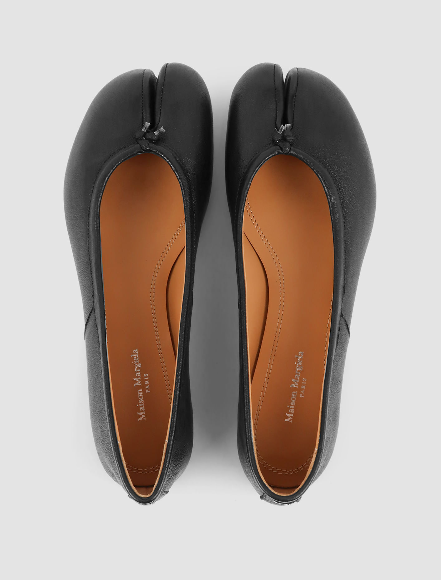 Shop Maison Margiela Of Course Flat Ballerina In Black