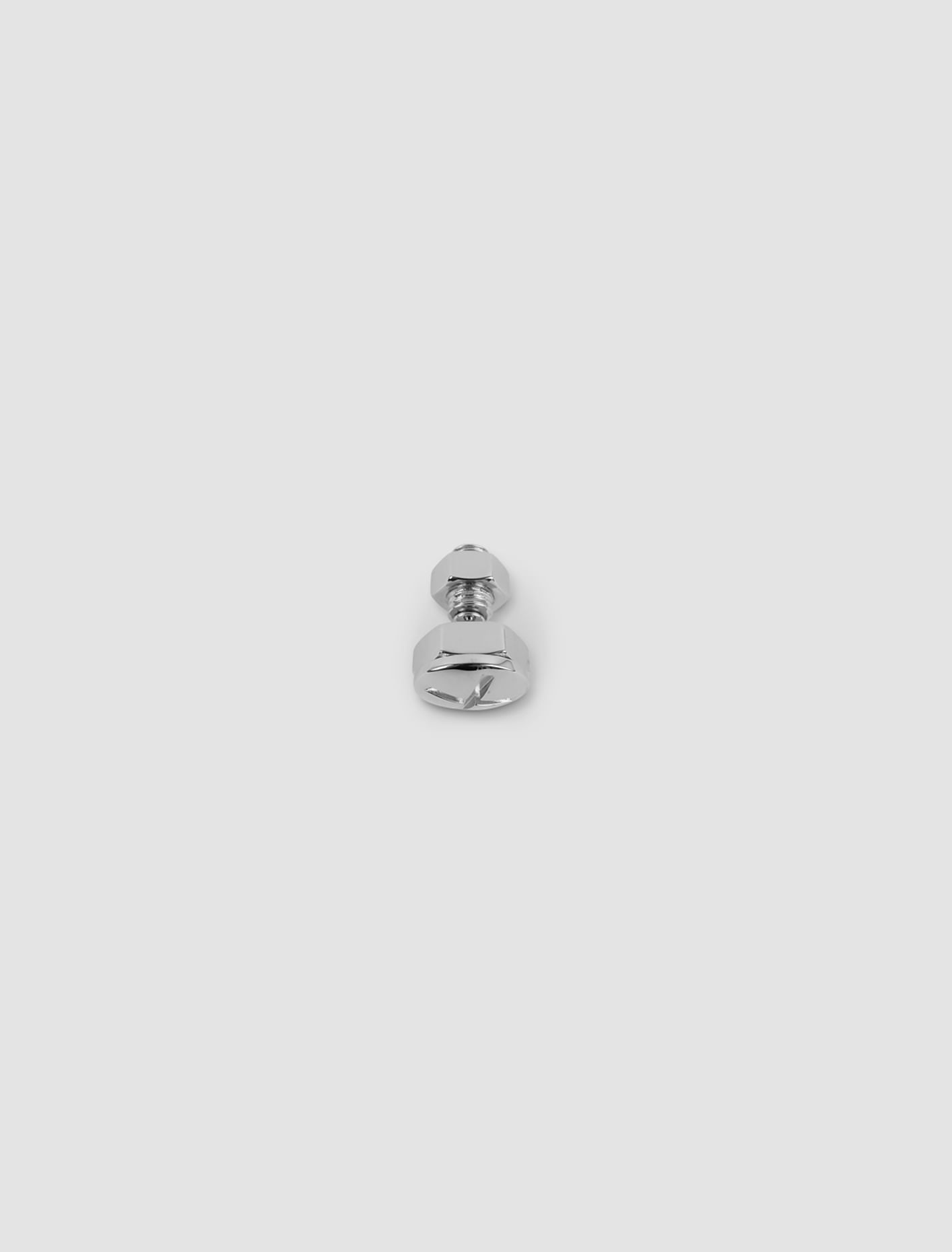 Shop Maison Margiela Bolt & Nut Single Earring In Palladio Burattato